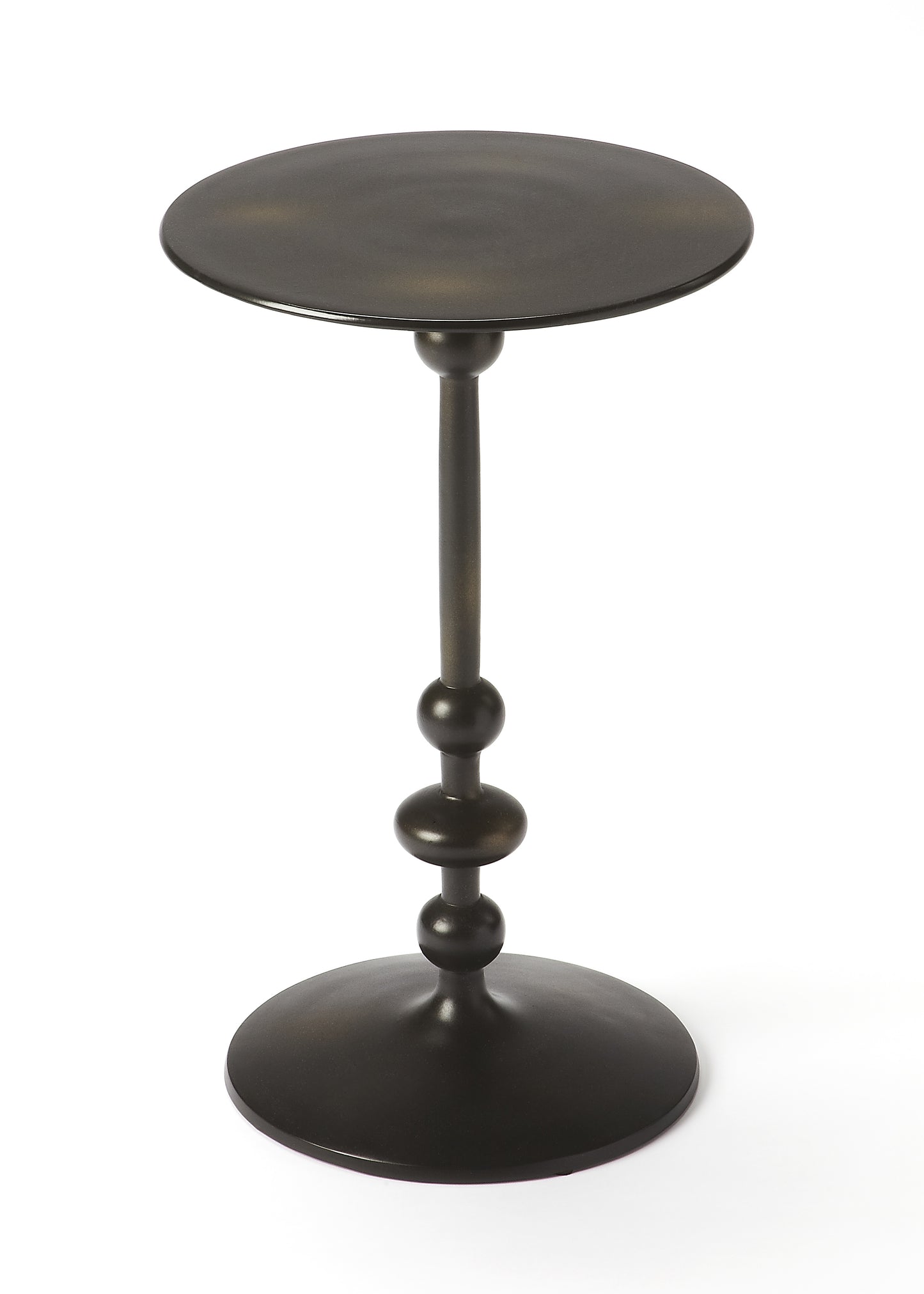 Zora Pedestal Side Table in Black  9340025