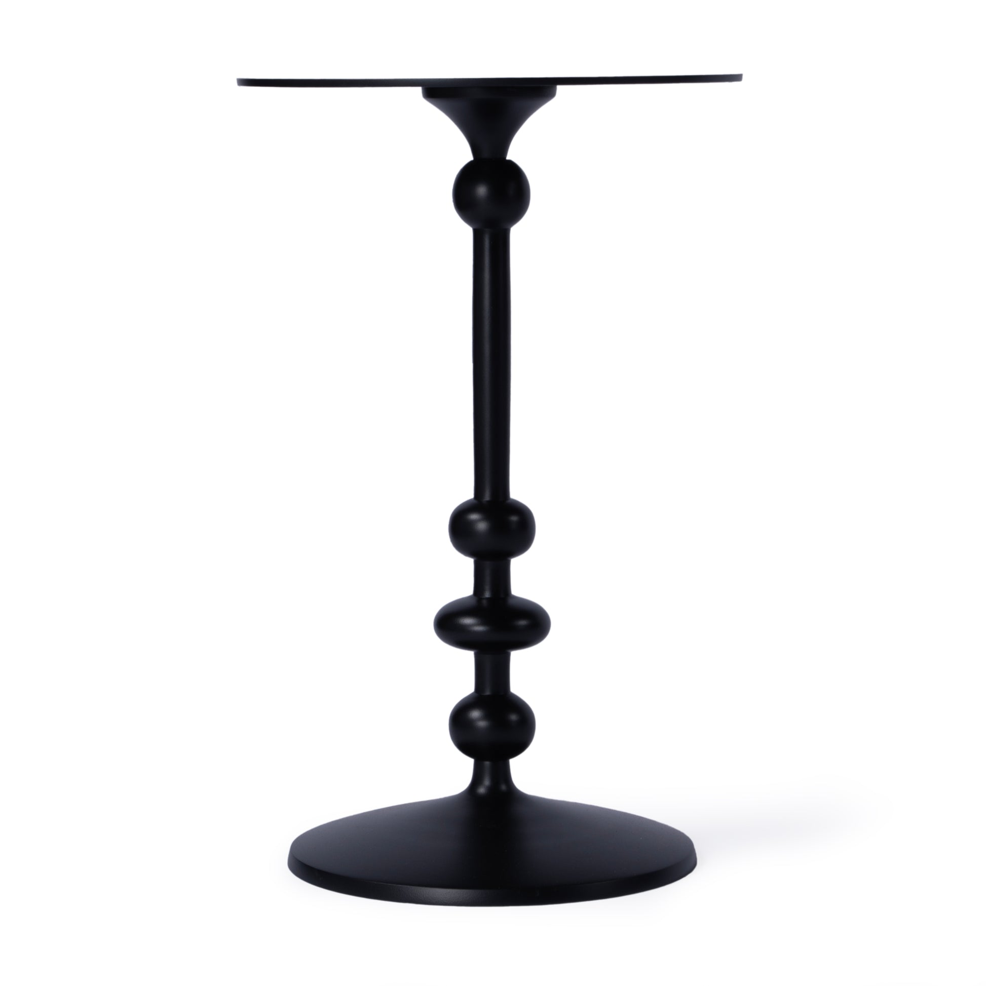 Butler Specialty Company Zora Outdoor 12 in. W Round Pedestal Base Side Table, Black