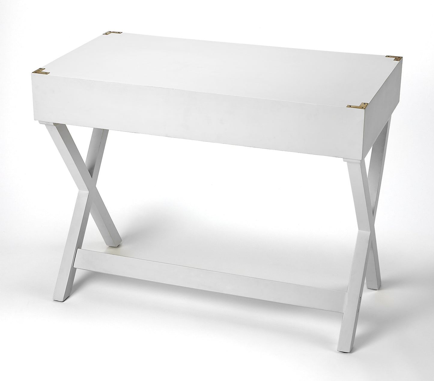 Forster Campaign Writing Desk in White 9341304