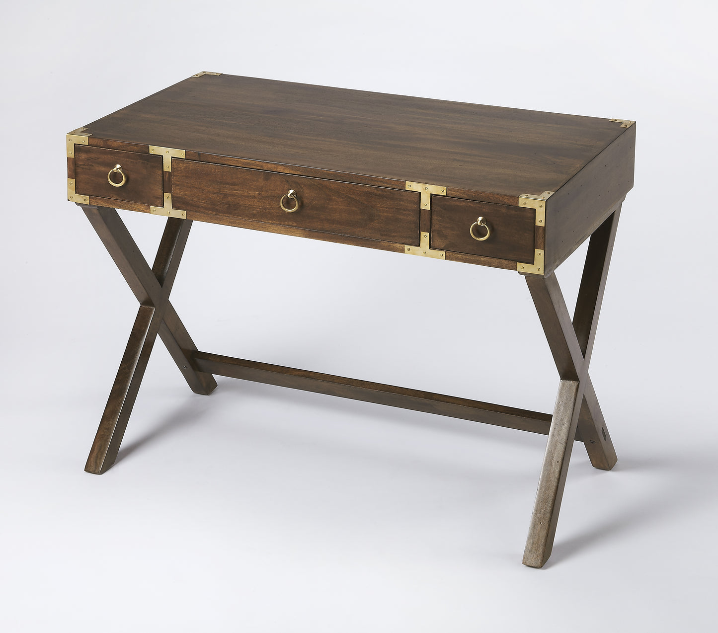Forster Campaign Writing Desk in Dark Brown 9341354