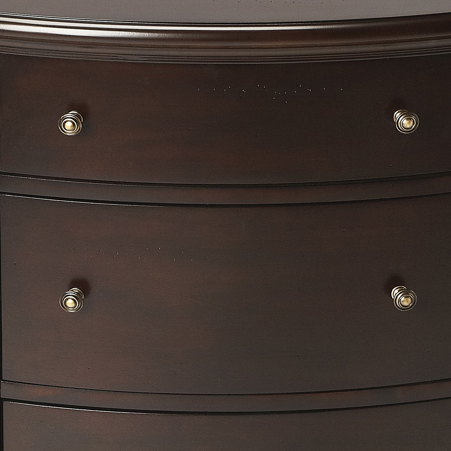Butler Specialty Company Bedford 41 in. W Demilune Traditional Console Table with Storage, Dark Brown
