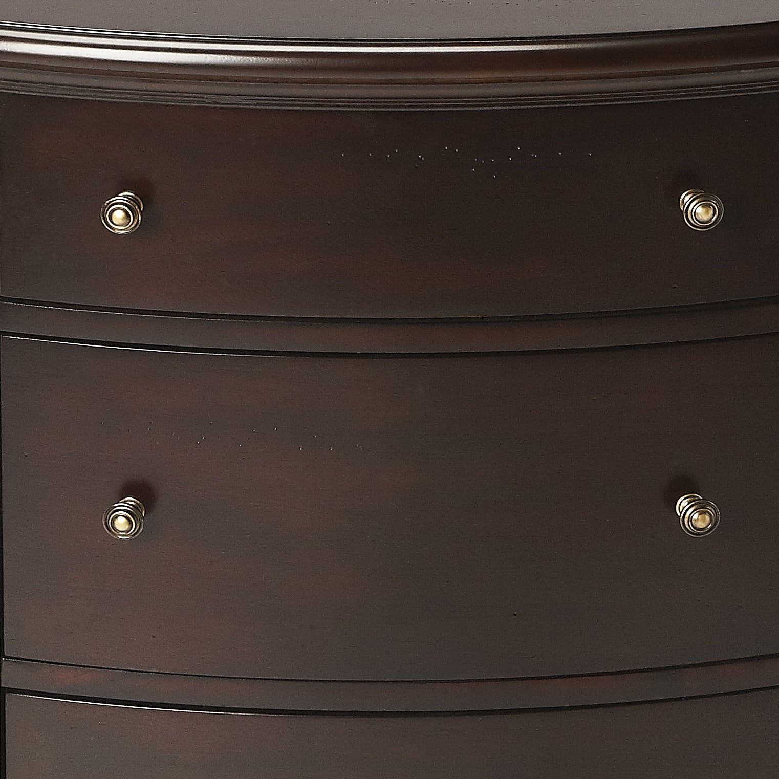 Butler Specialty Company Bedford 41 in. W Demilune Traditional Console Table with Storage, Dark Brown