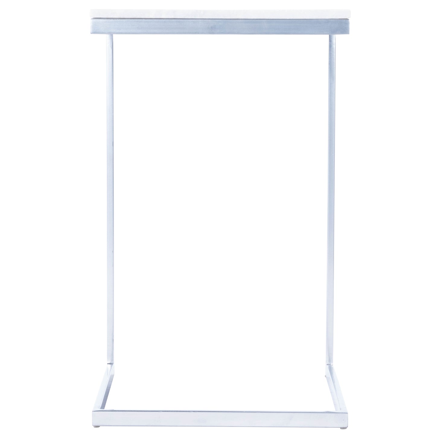 Lawler Marble C- Side Table in Silver,White 9349220