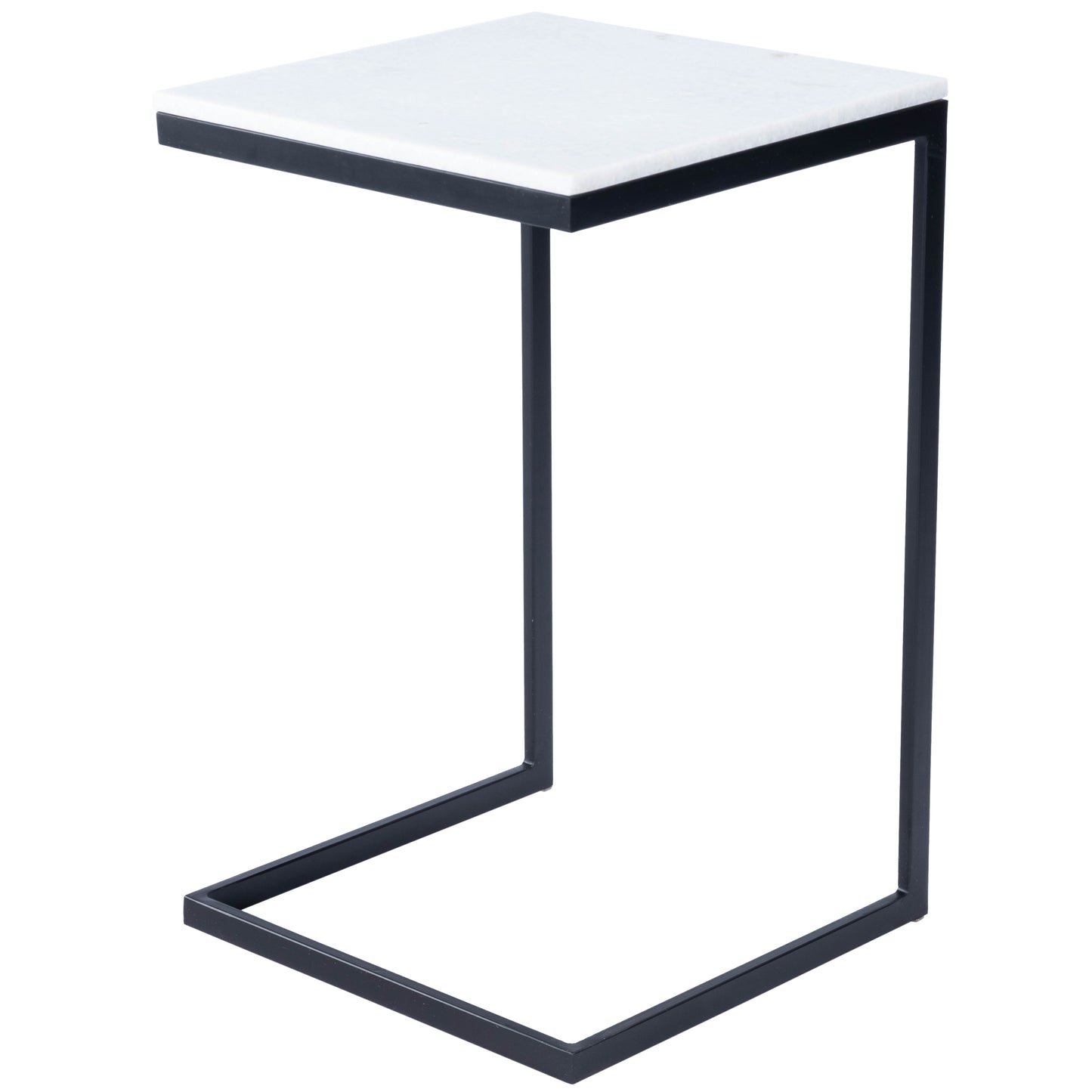Lawler Marble C- Side Table in Black,White 9349295