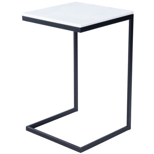 Lawler Marble C- Side Table in Black,White 9349295