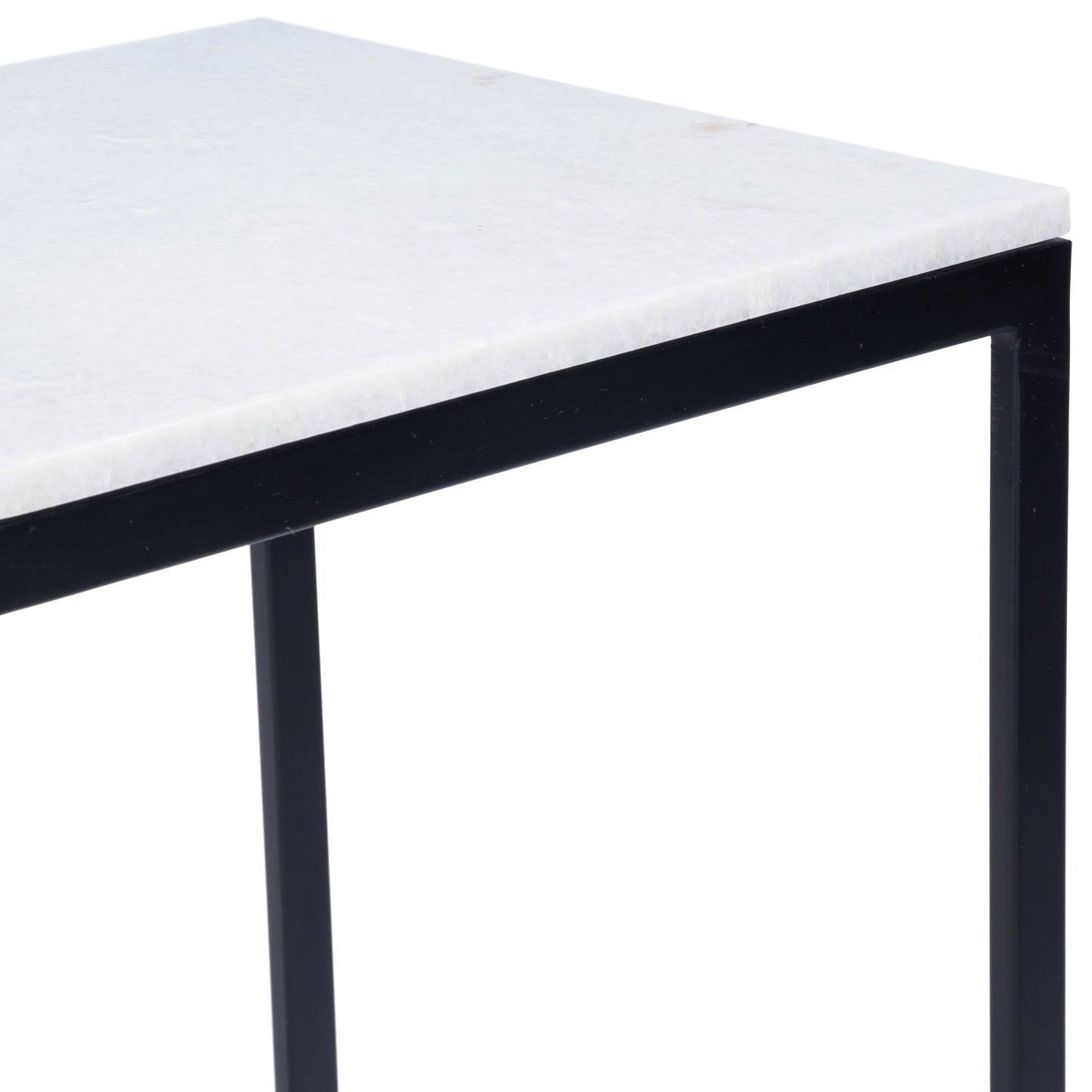 Lawler Marble C- Side Table in Black,White 9349295