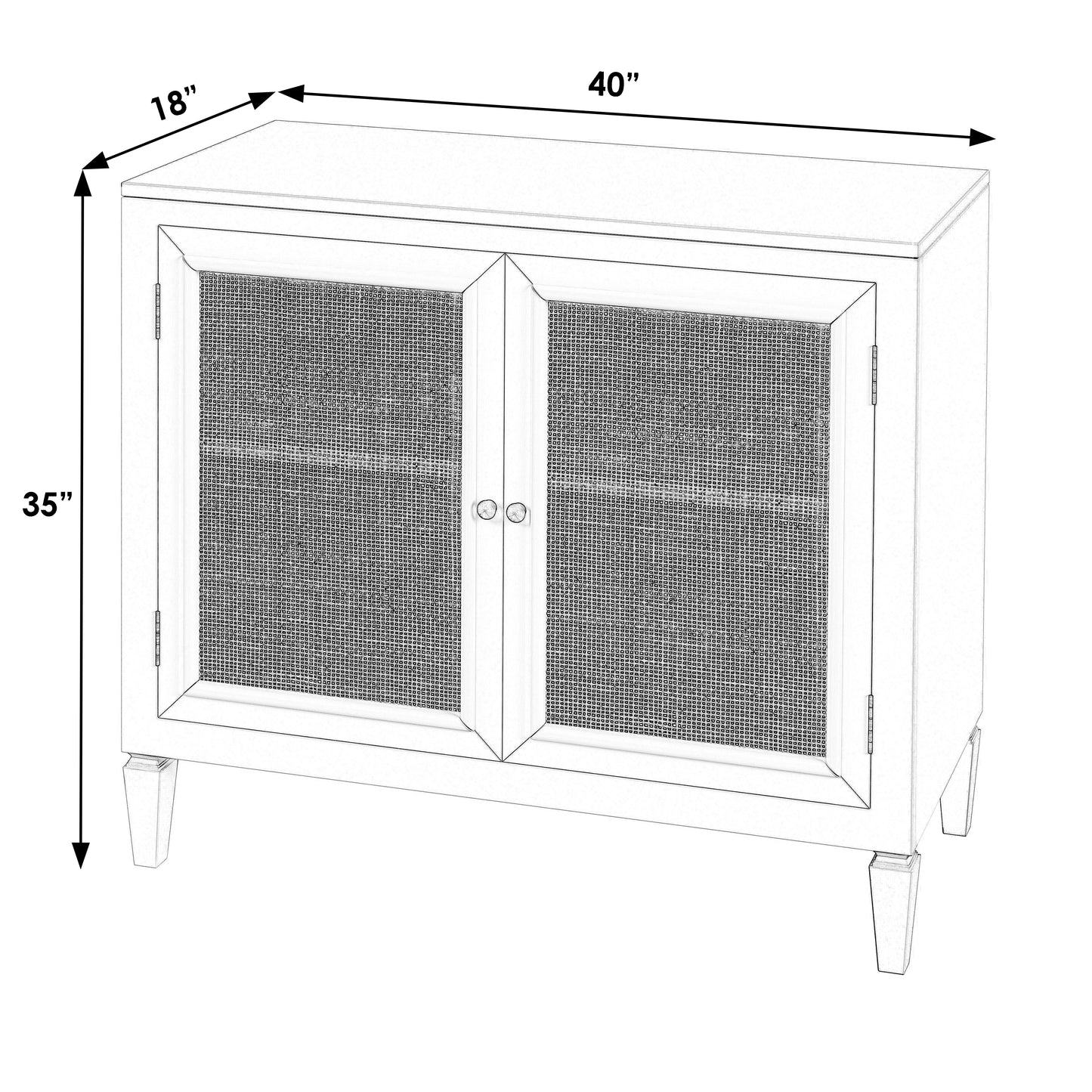 Hyannis Console Cabinet in White 9360304