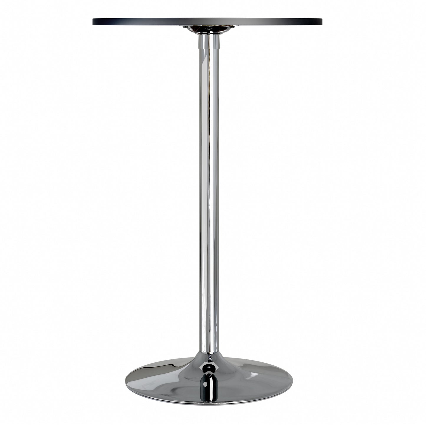Spectrum 28" Round Pub Table, Black and Chrome