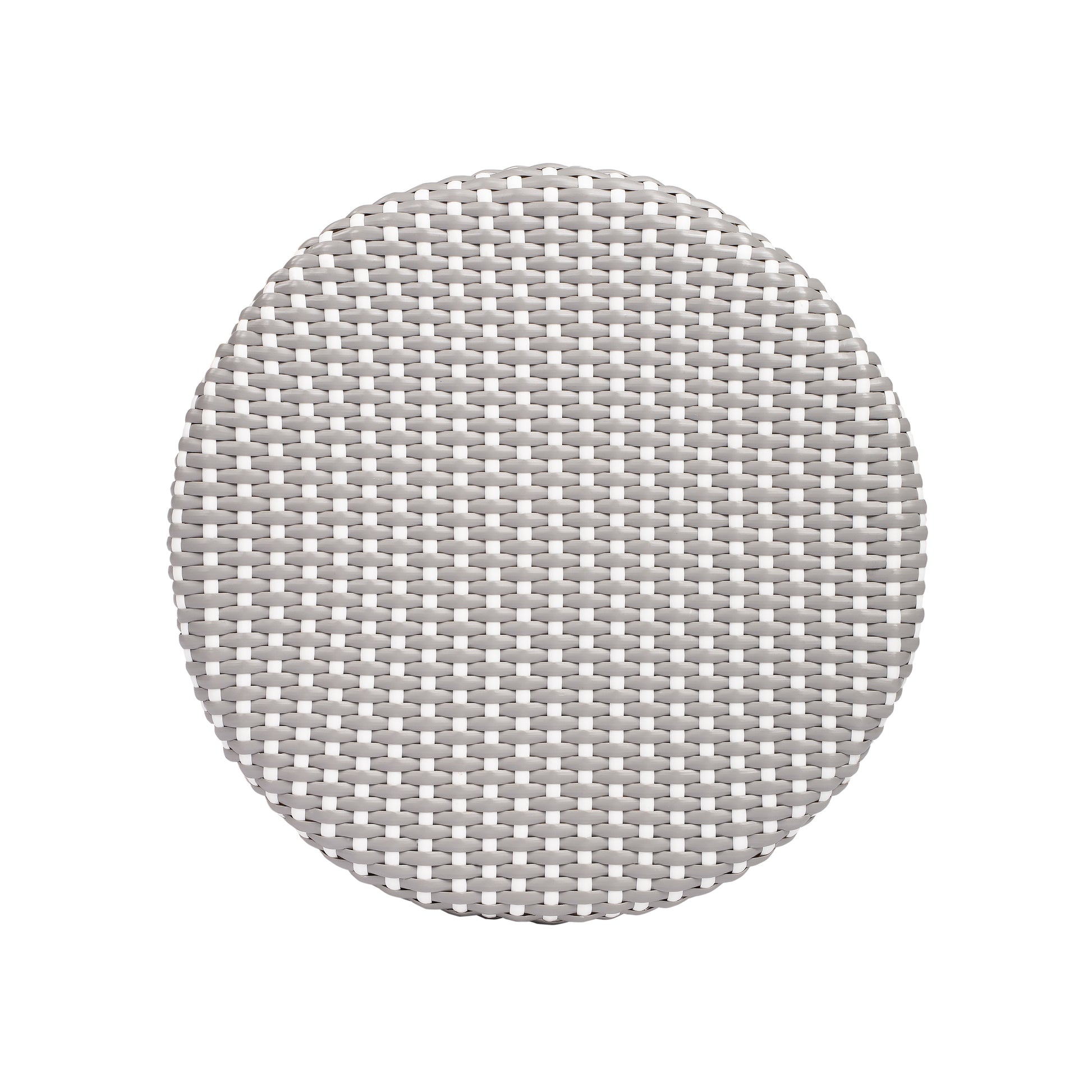 Butler Specialty Company Tobias 24 in. Seat Height Round Rattan Backless Counter Stool, Gray and White Dot