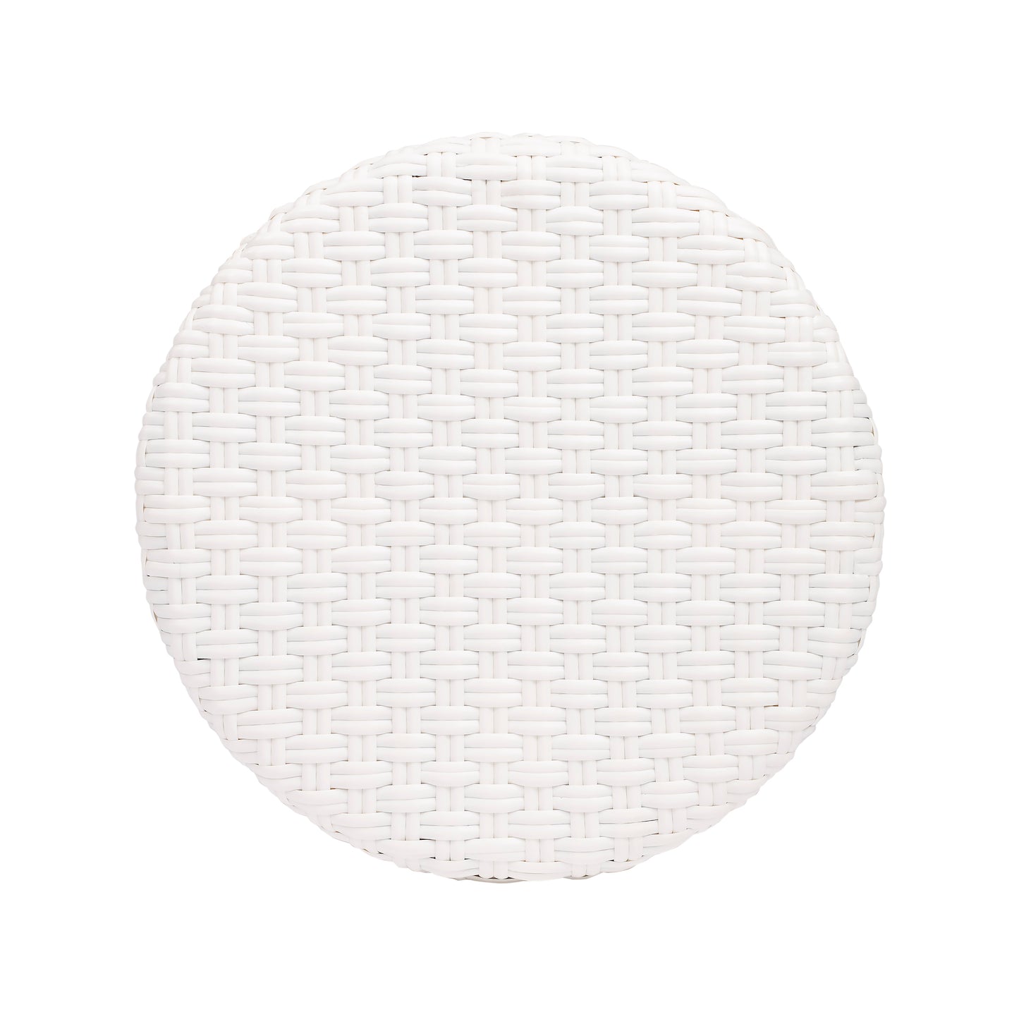 Tobias Rattan Round 24" Counter Stool in Glossy White 9371304