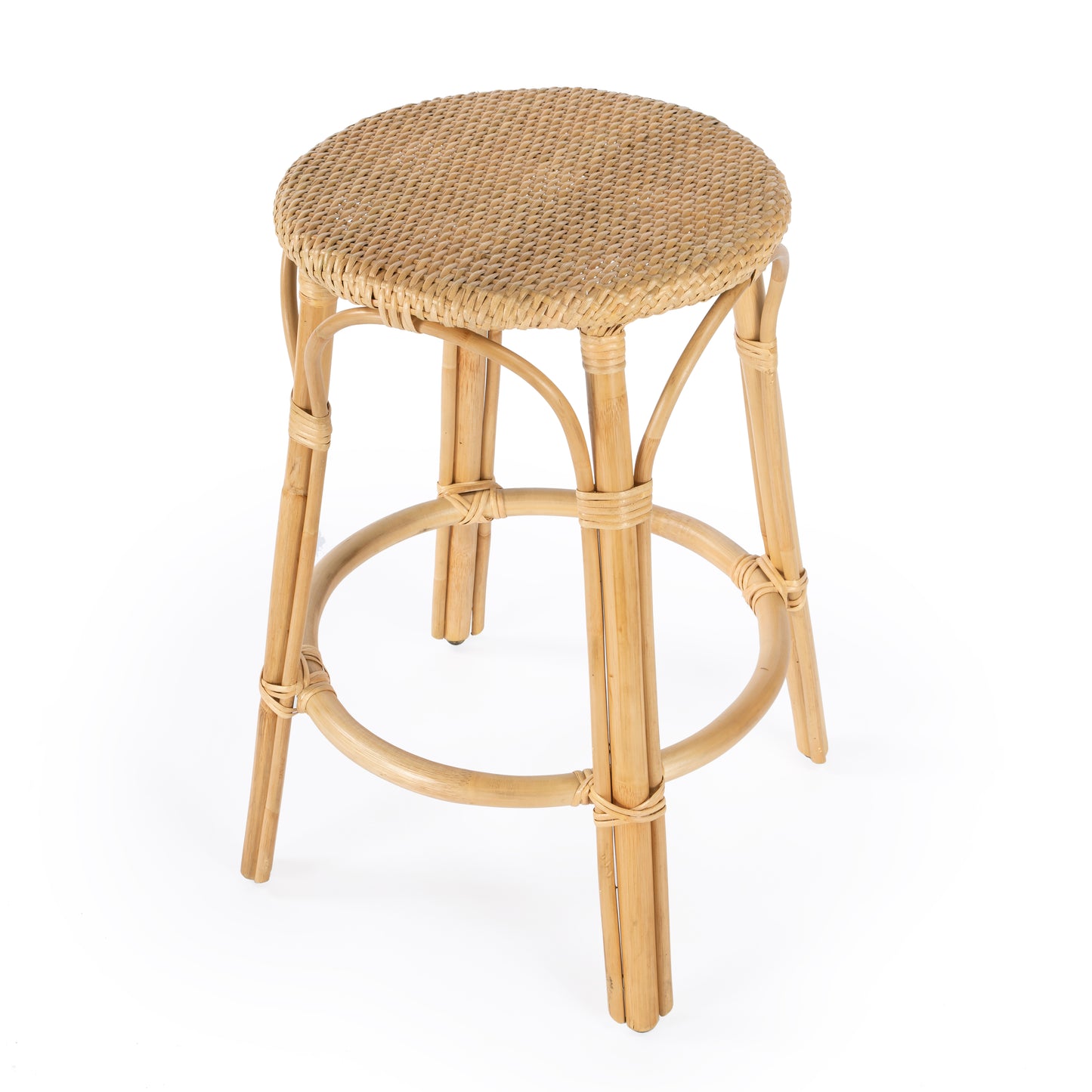 Tobias Rattan Round 24" Counter Stool in Natural 9371404