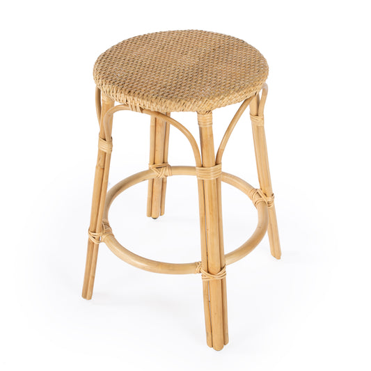 Tobias Rattan Round 24" Counter Stool in Natural 9371404
