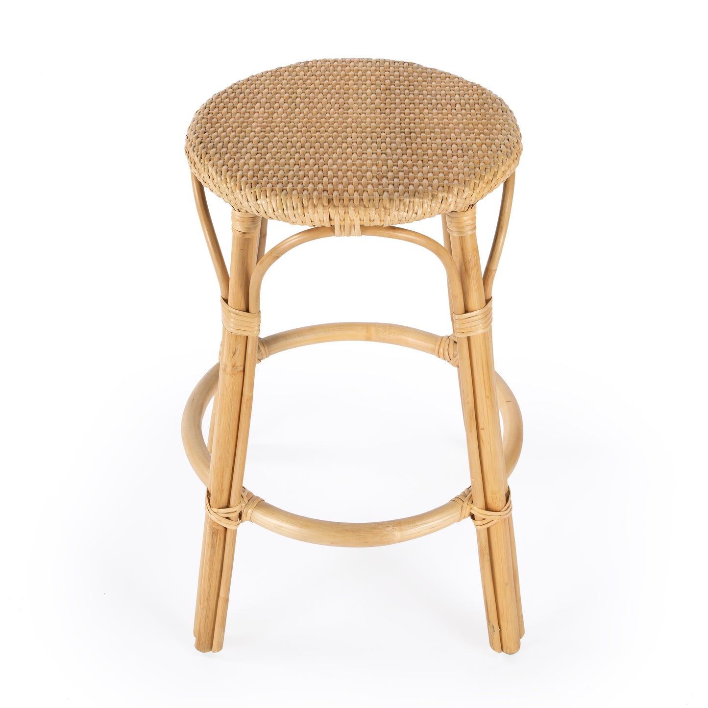 Tobias Rattan Round 24" Counter Stool in Natural 9371404