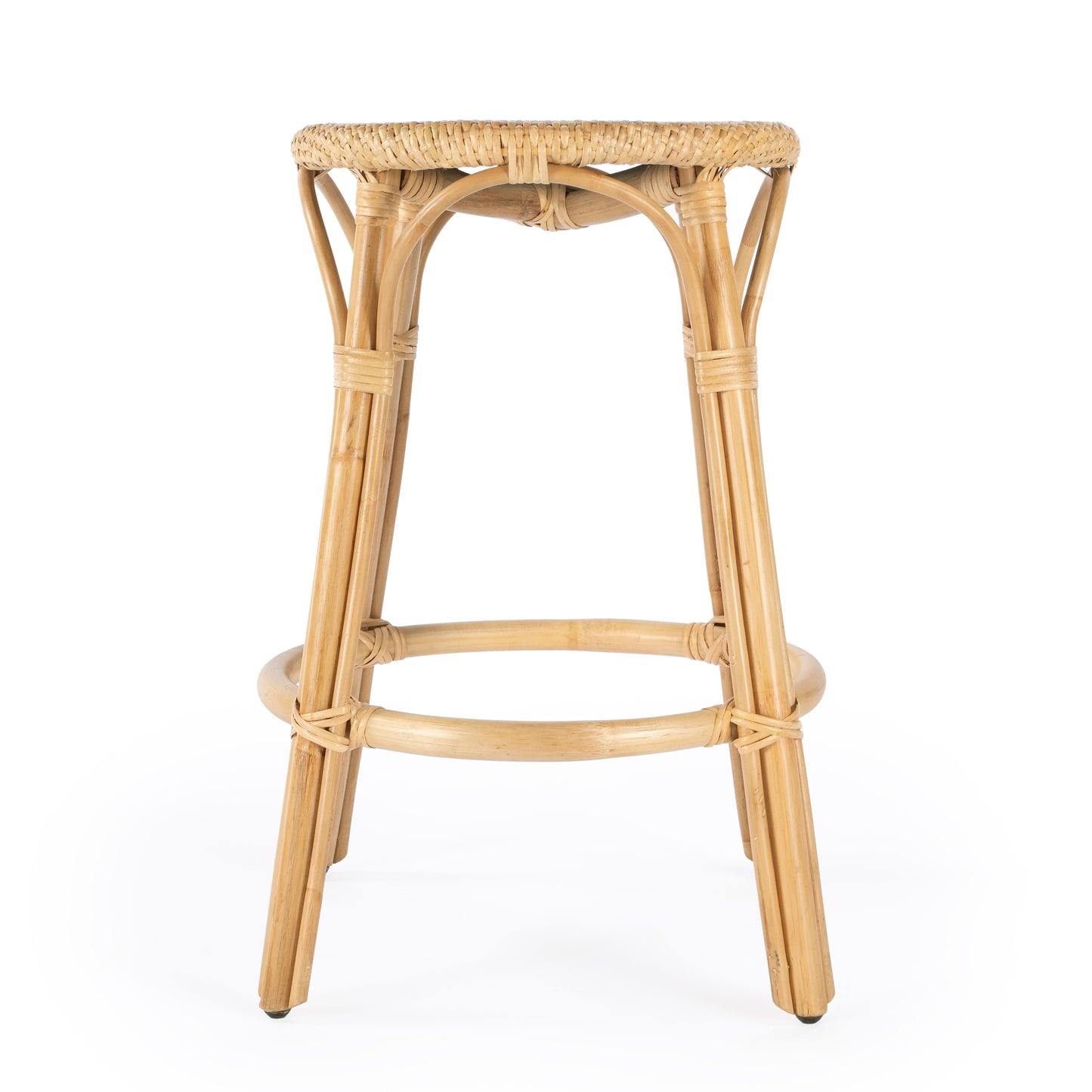 Tobias Rattan Round 24" Counter Stool in Natural 9371404