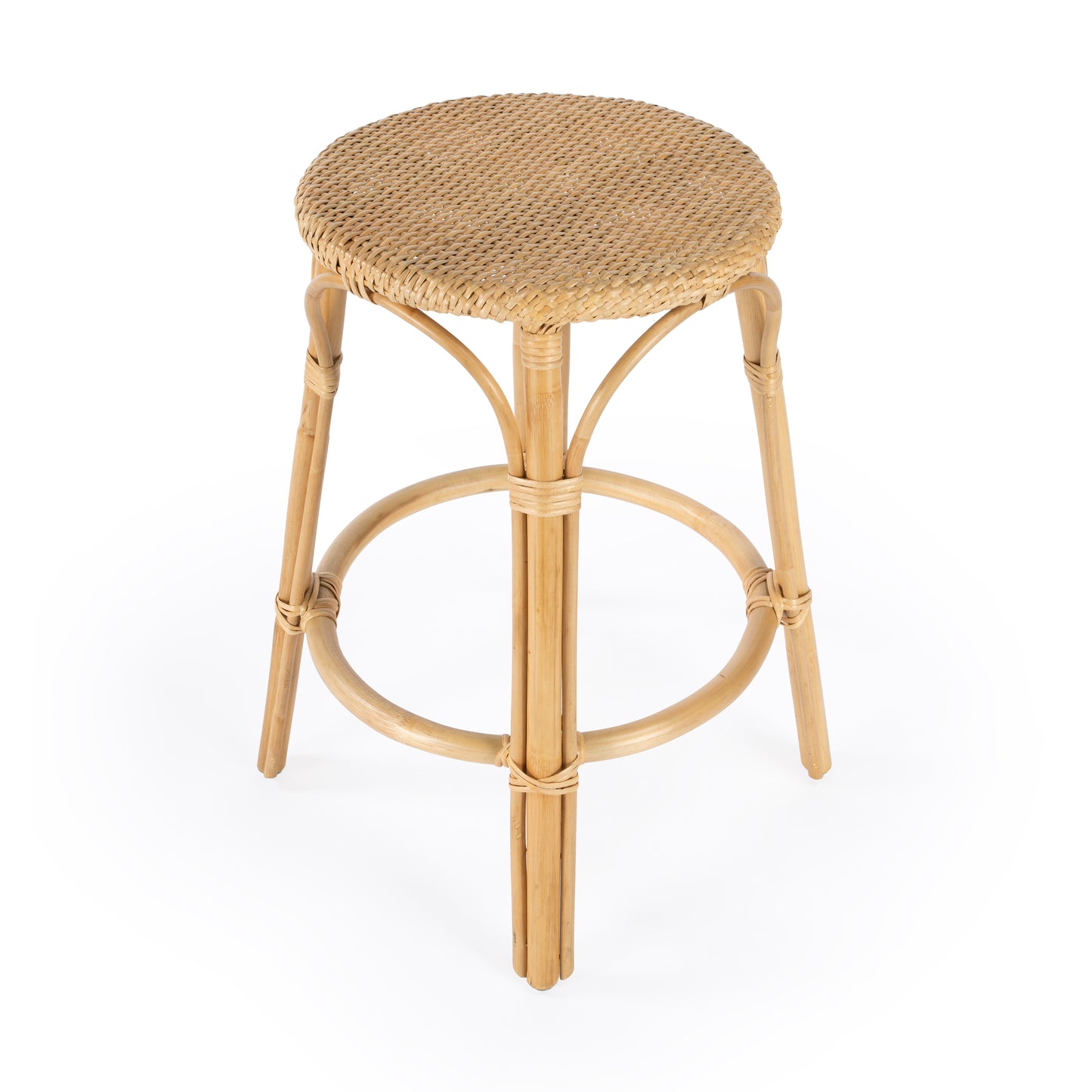 Tobias Rattan Round 24" Counter Stool in Natural 9371404