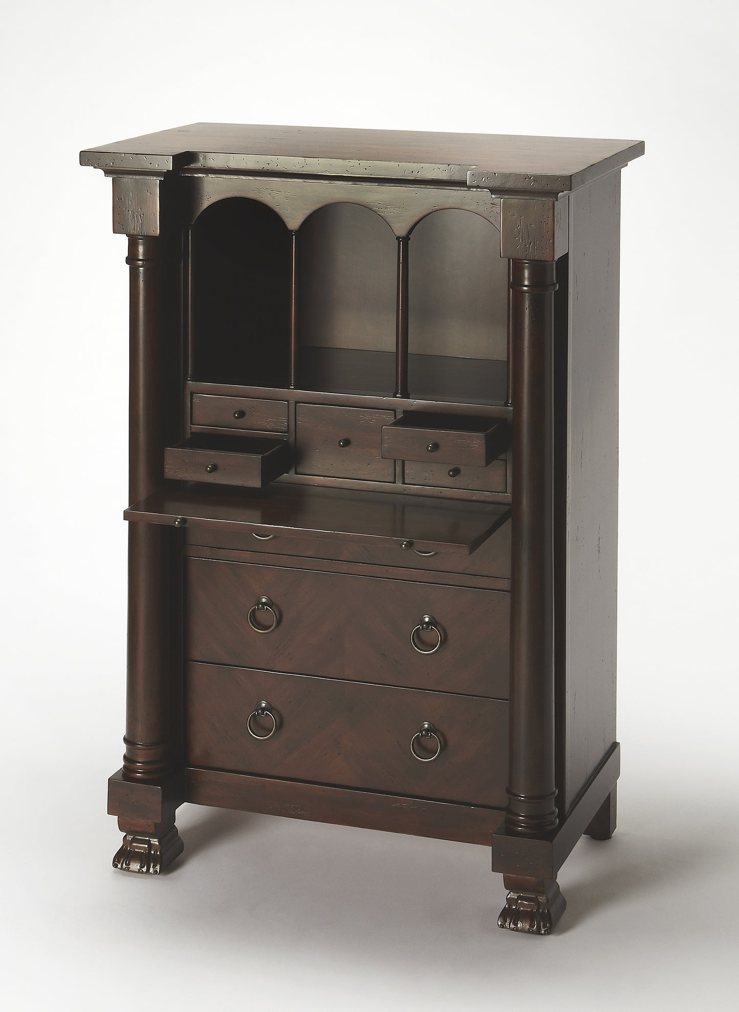 Castle Heirloom Secretary in Dark Brown 9400347