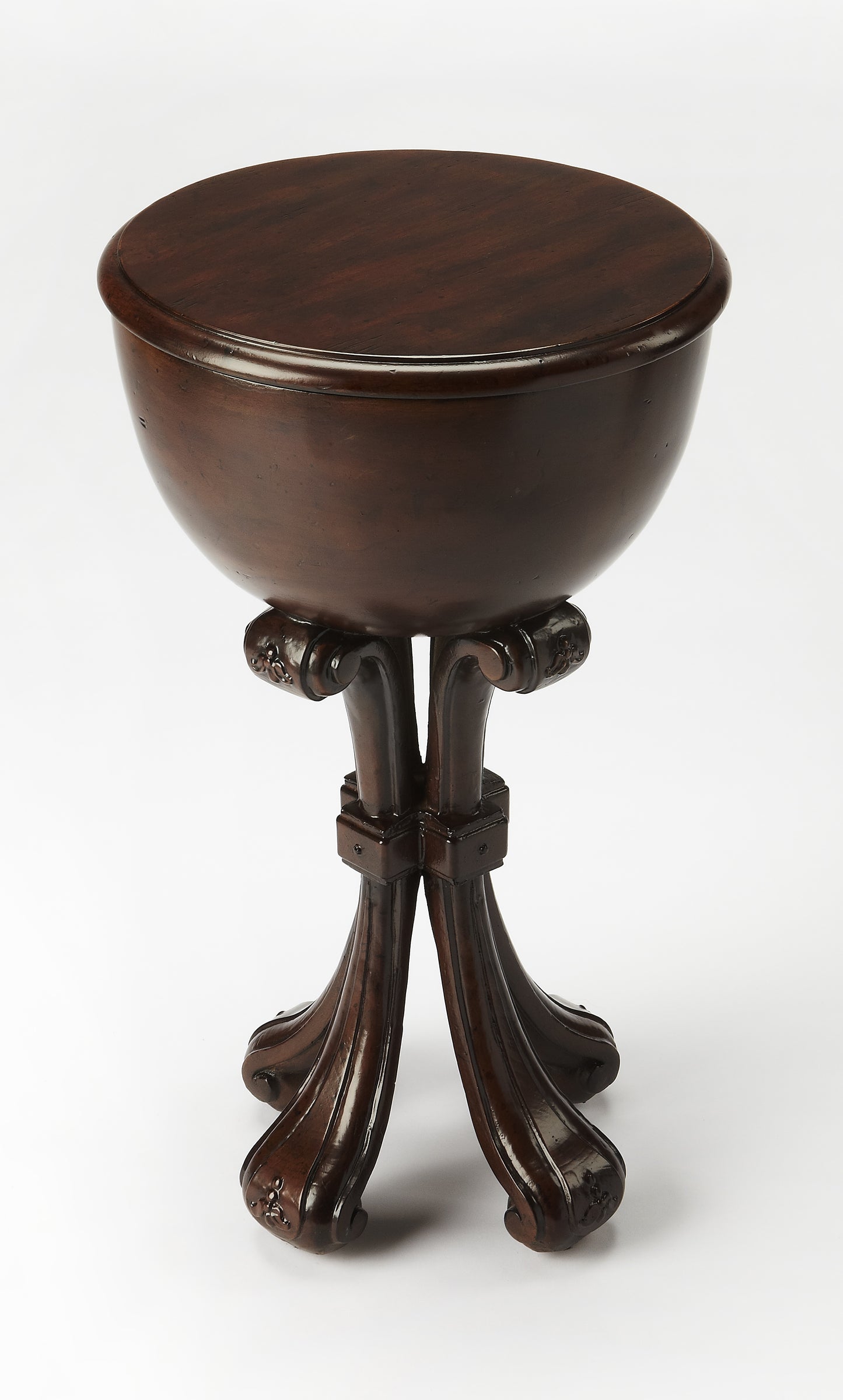 Butler Specialty Company Castle 14 in. W Round Contessa Heirloom Jewelry Storage Box, Dark Brown