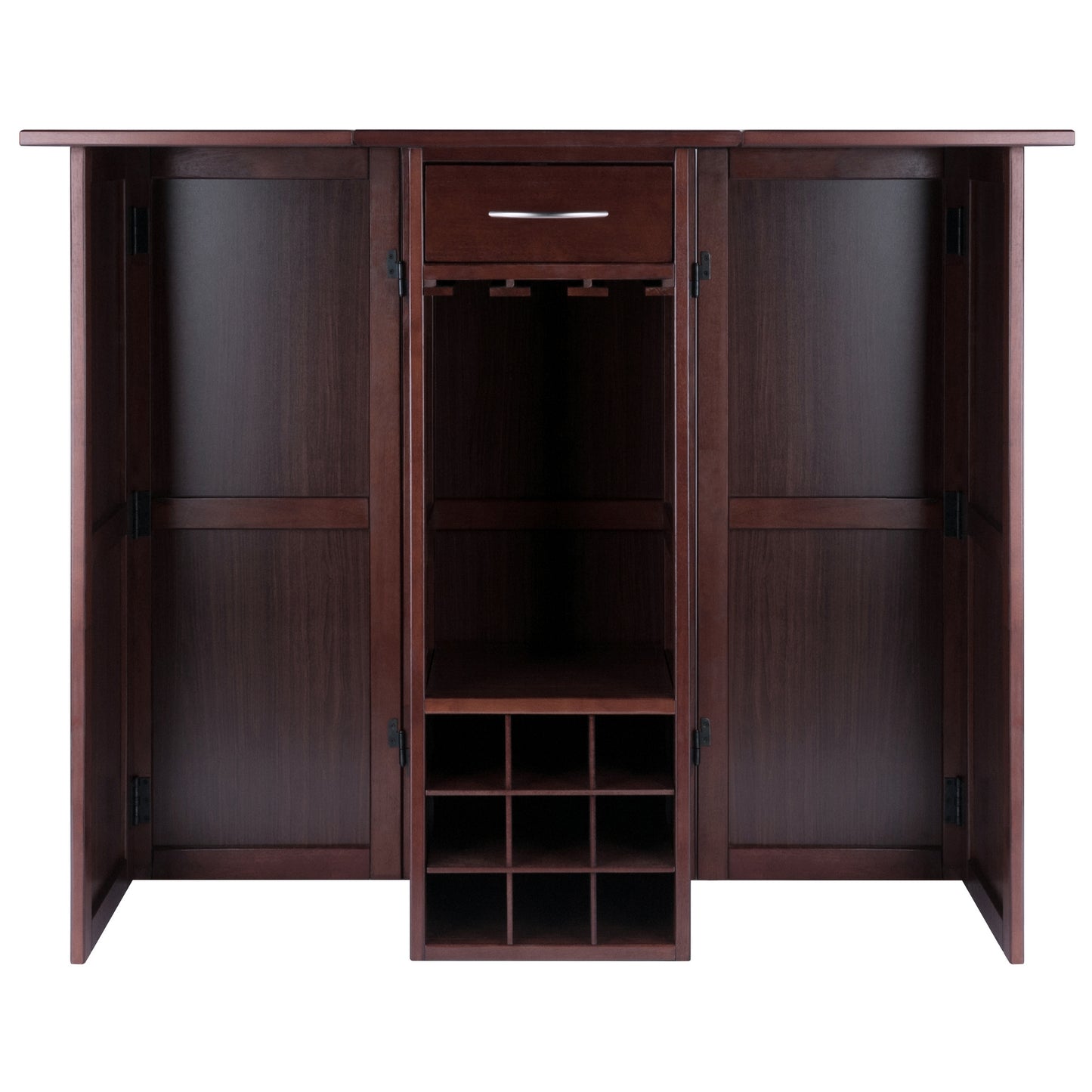 Newport Expandable Entertainment Wine Bar, Walnut