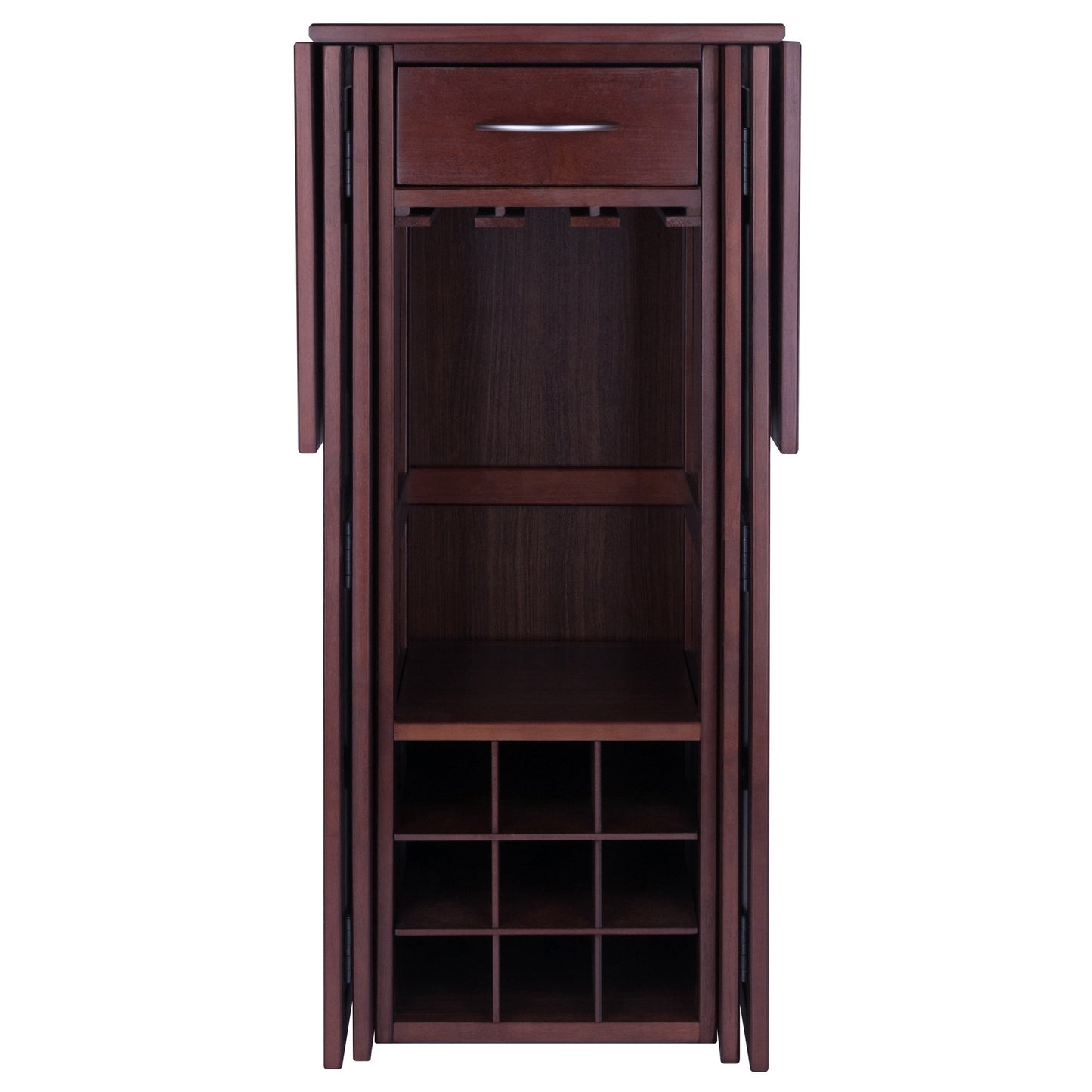 Newport Expandable Entertainment Wine Bar, Walnut