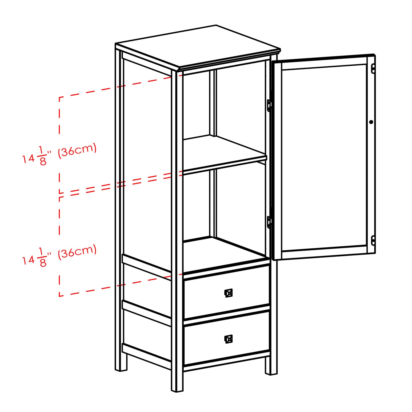 Brooke Jelly 2-Drawer Cupboard, Walnut