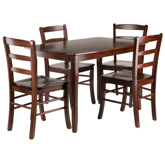 Inglewood 5-Pc Dining Table with Ladder-back Chairs, Natural
