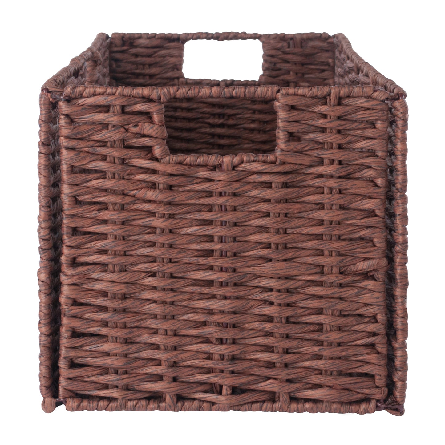 Tessa 3-Pc Foldable Woven Rope Basket Set, Walnut