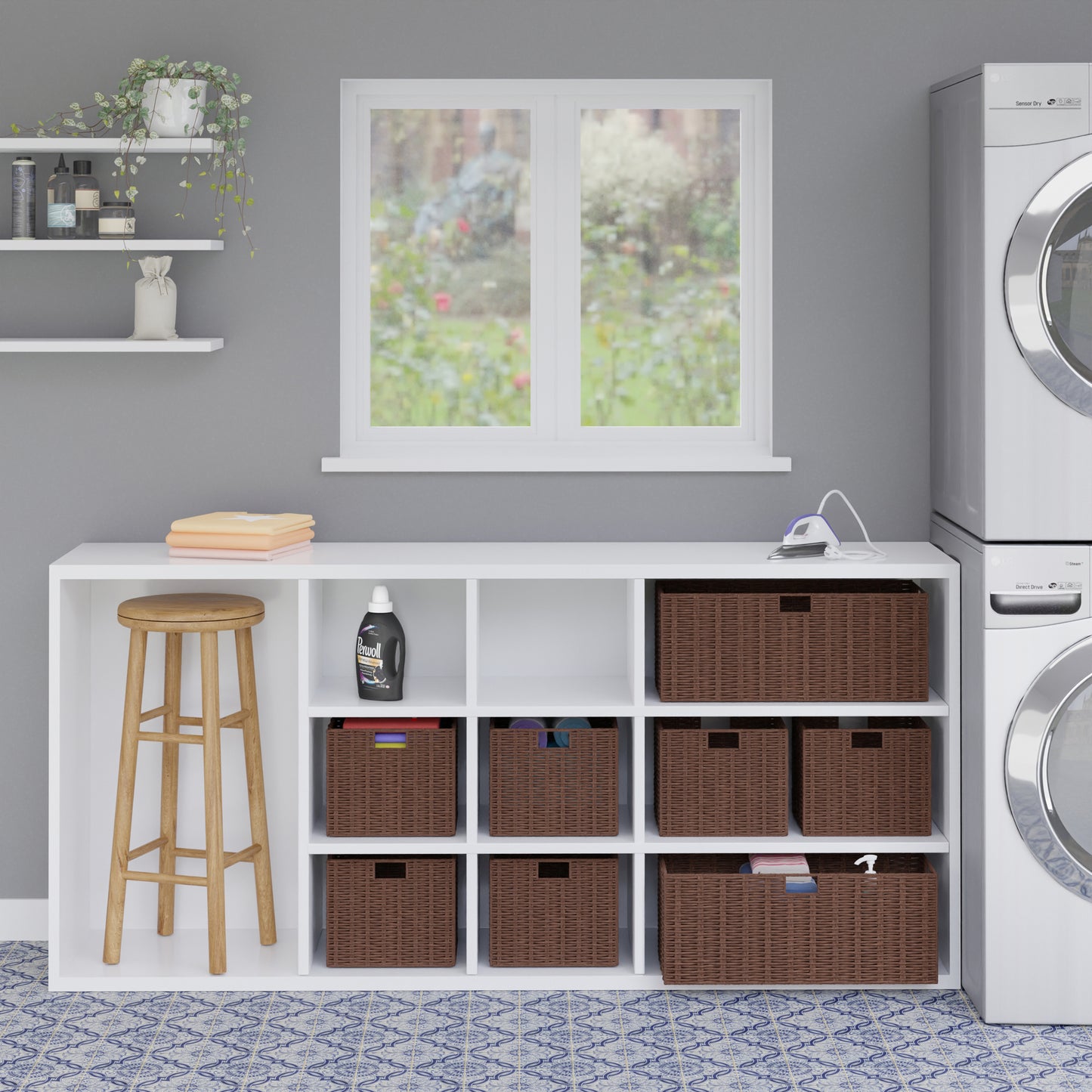 Tessa 3-Pc Foldable Woven Rope Basket Set, Walnut