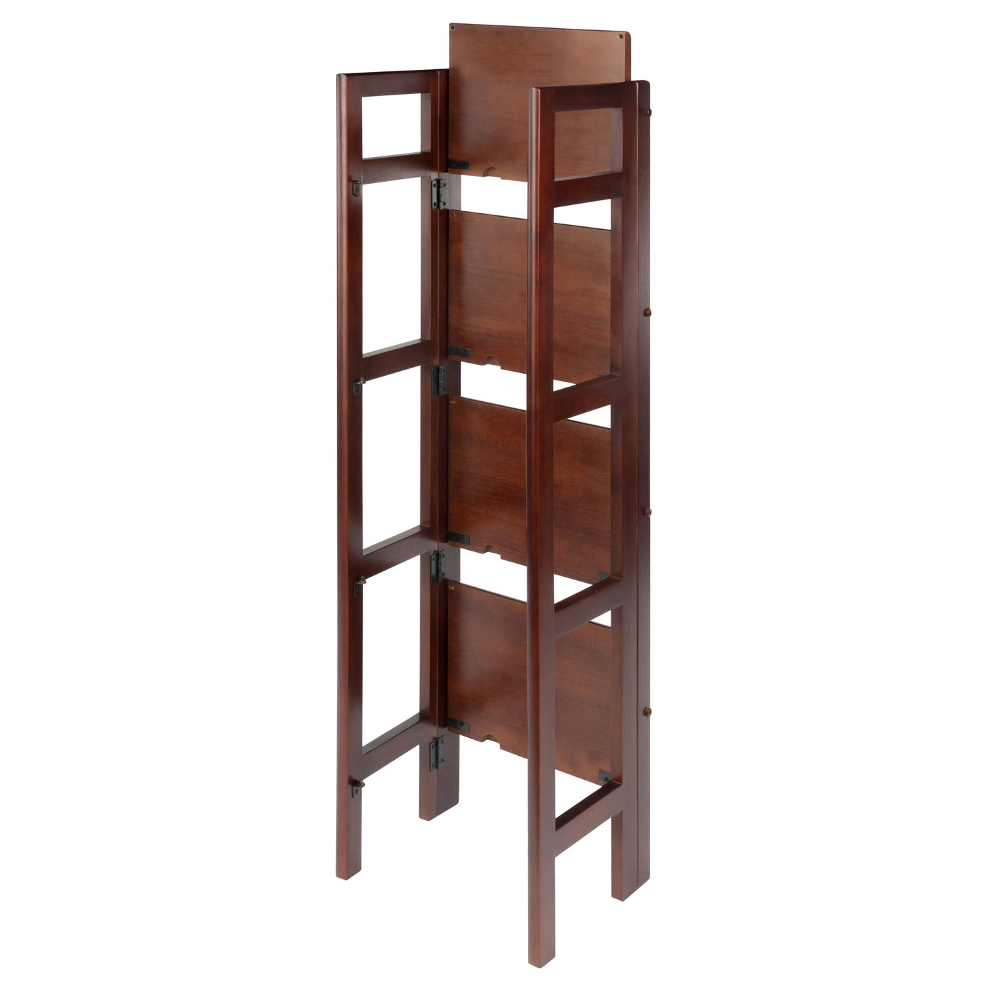 Terry Narrow 4-Tier Foldable Shelf, Walnut