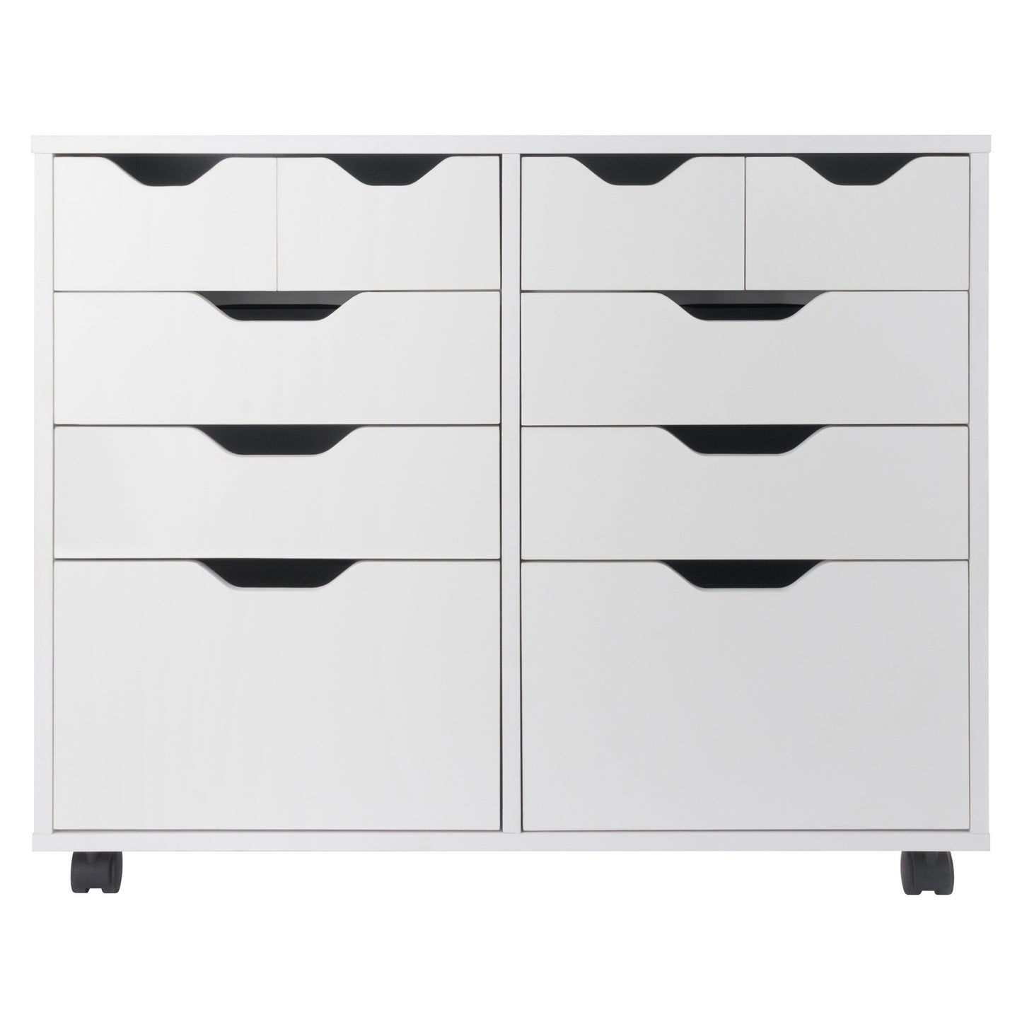 Halifax Bins & Drawers Multi-Storage Wide Mobile Cabinet, White