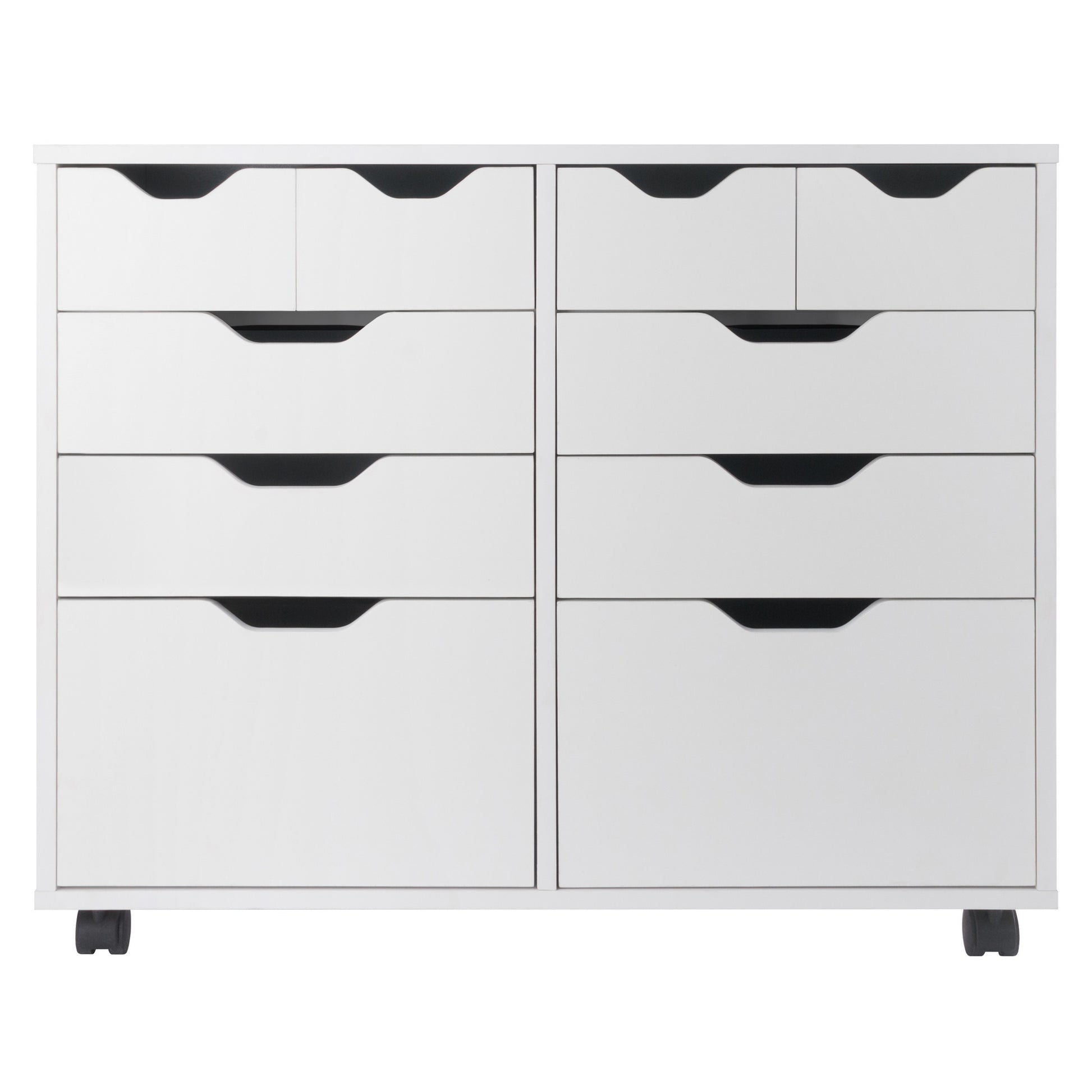 Halifax Bins & Drawers Multi-Storage Wide Mobile Cabinet, White