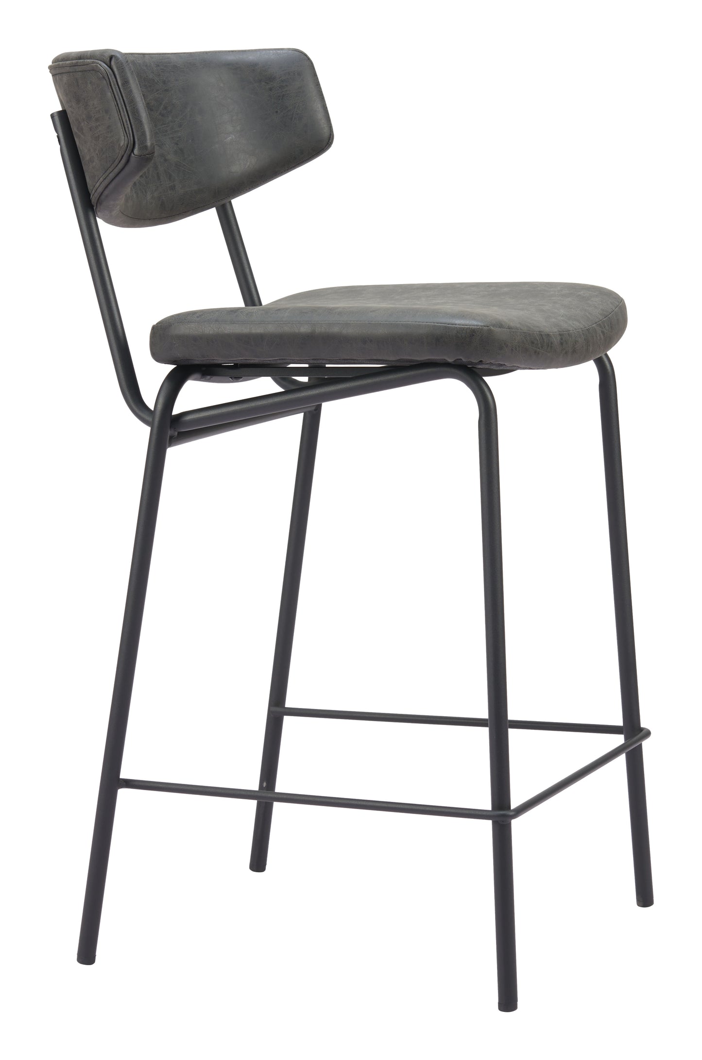 Charon Counter Stool (Set of 2) Vintage Black - 6