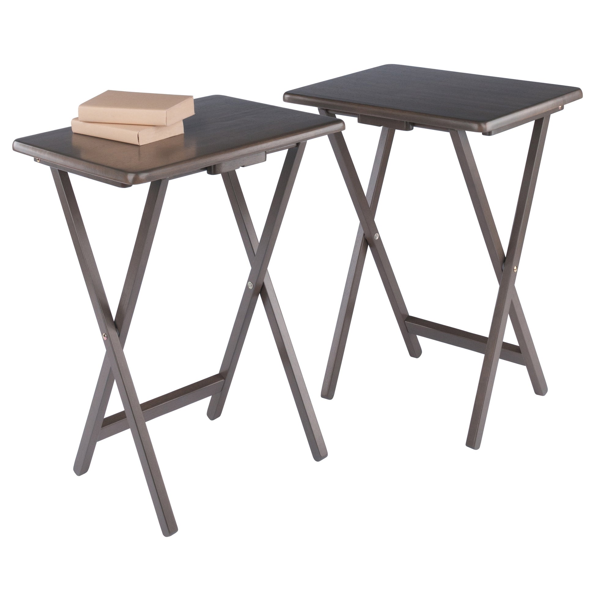 Alex 2-Pc Snack Tables, Oyster Gray