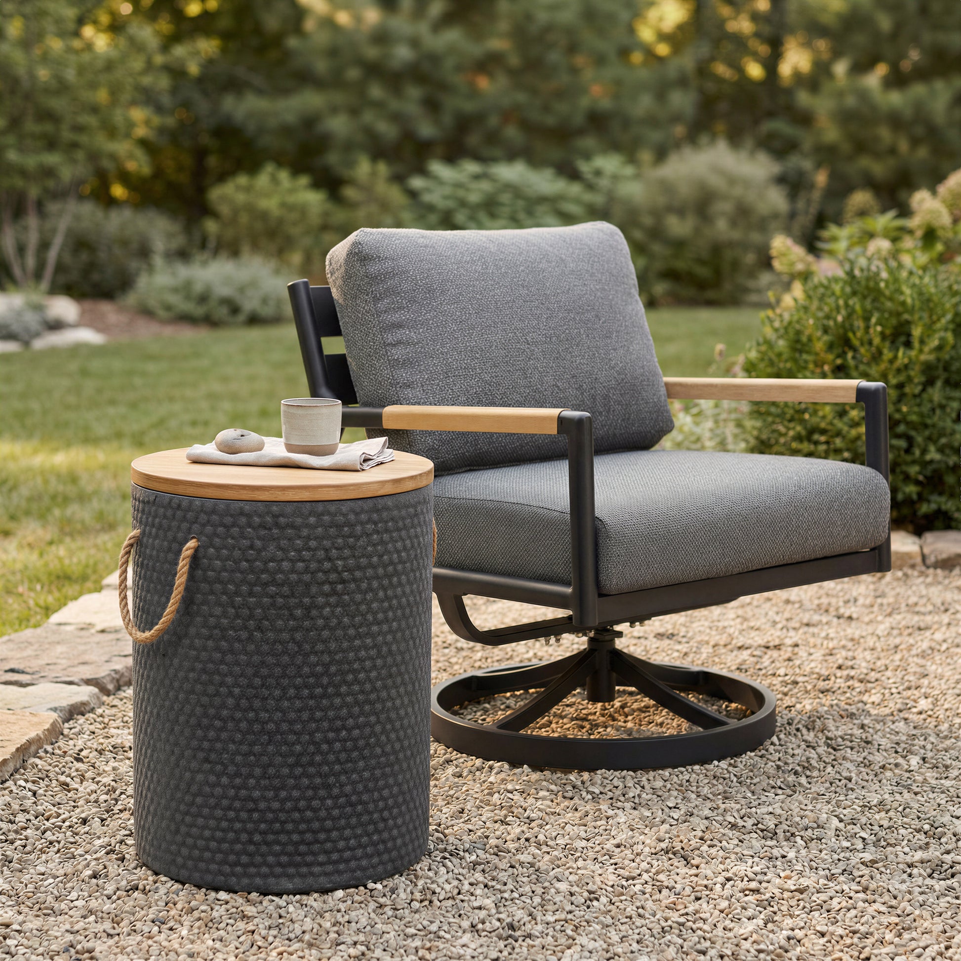 Beban Side Table Natural & Black - 6
