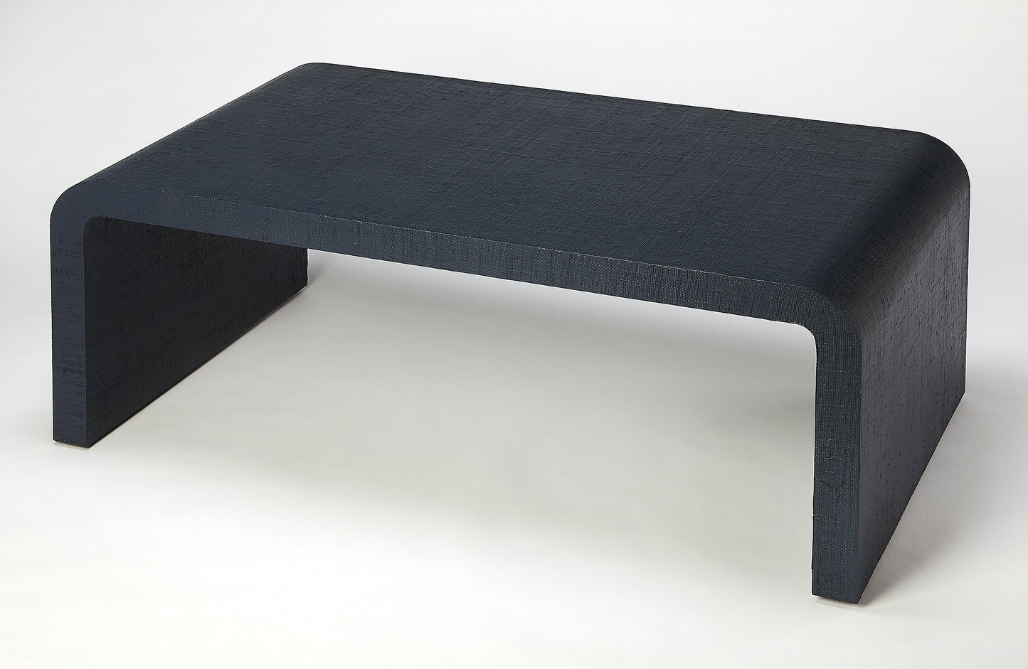 Butler Specialty Company Chatham 48 in. W Raffia Waterfall Coffee Table, Navy Blue