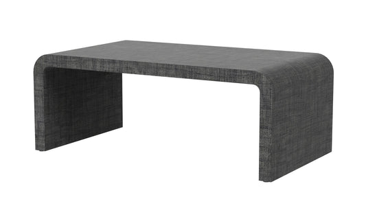 Butler Specialty Company Chatham 48 in. W Raffia Waterfall Coffee Table, Charcoal