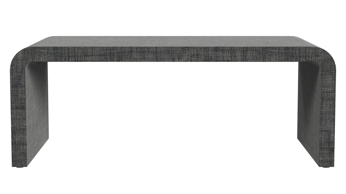 Butler Specialty Company Chatham 48 in. W Raffia Waterfall Coffee Table, Charcoal