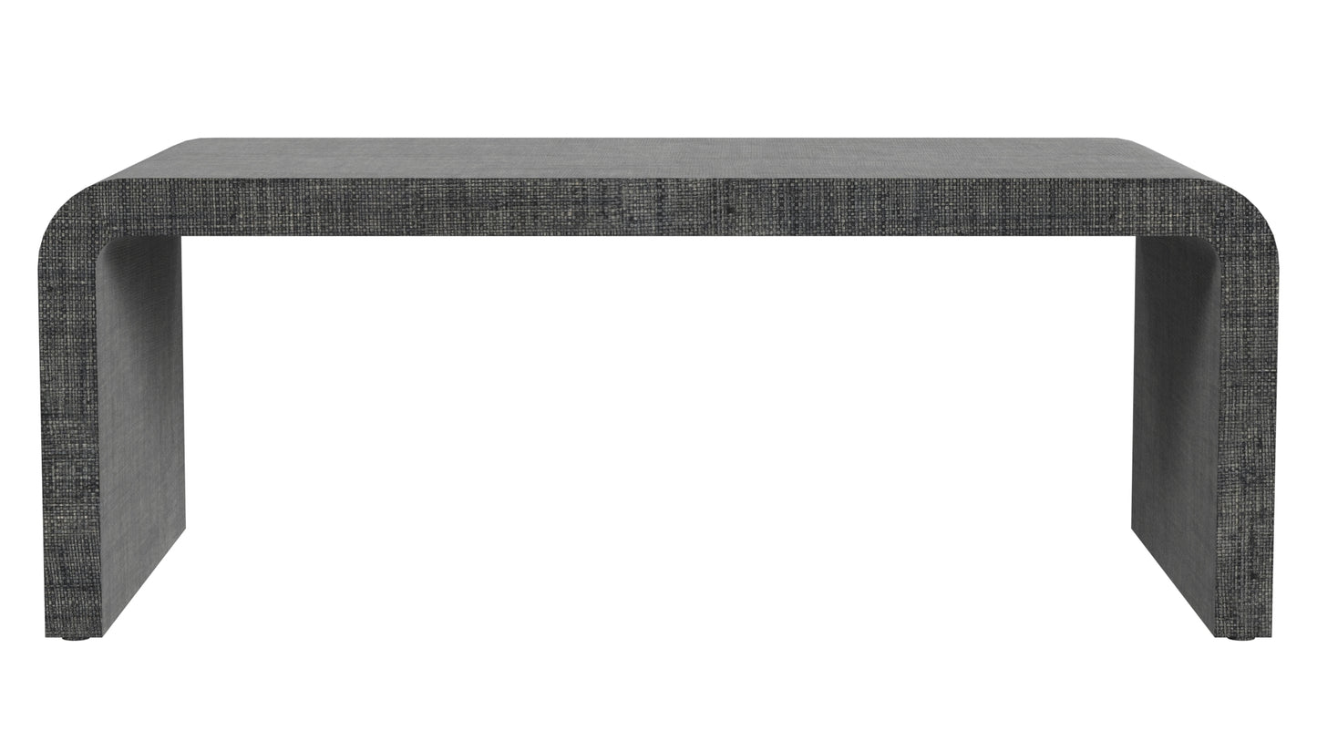 Butler Specialty Company Chatham 48 in. W Raffia Waterfall Coffee Table, Charcoal