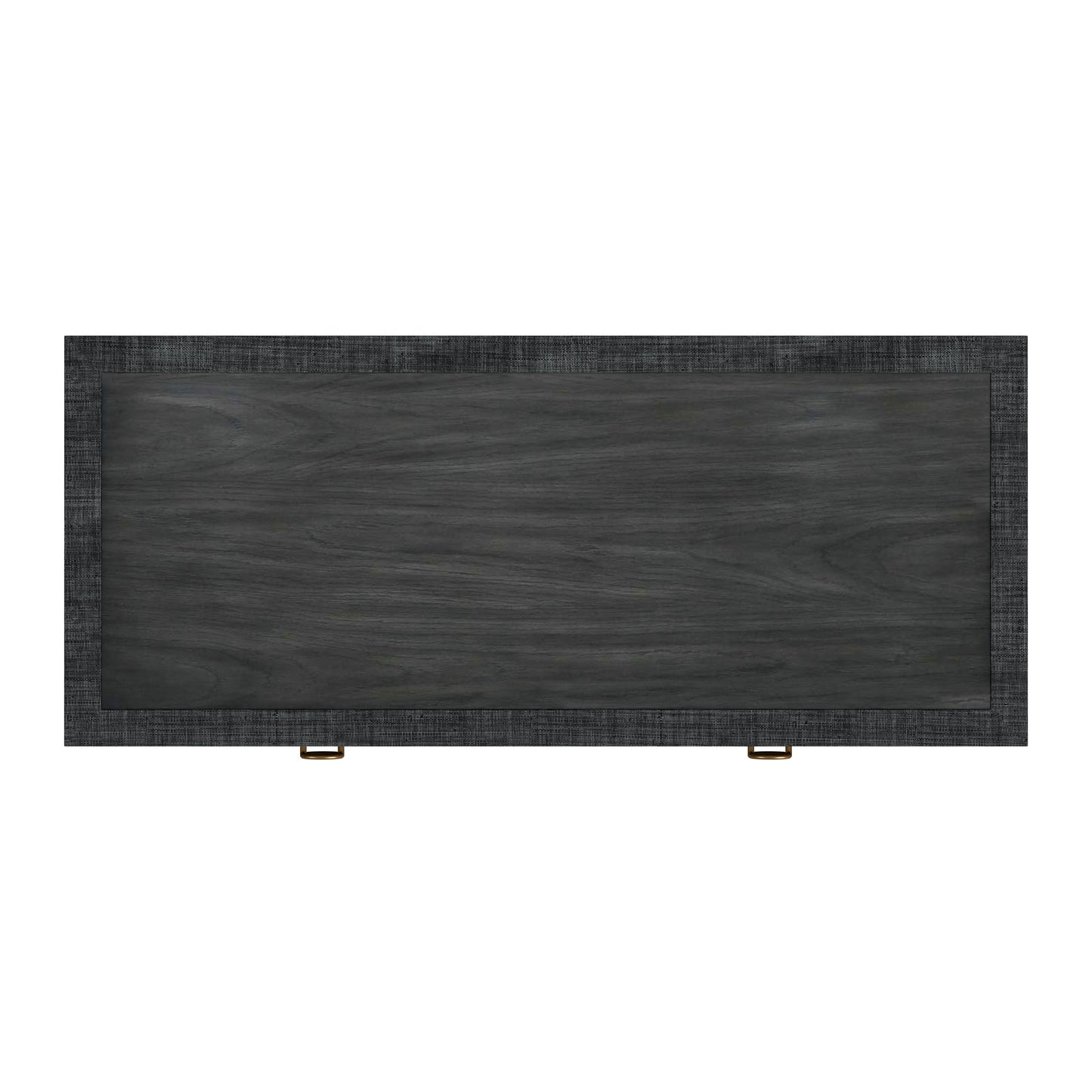 Butler Specialty Company Chatham 47 in. W Rectangular Raffia and Wood 2 Drawer Desk, Charcoal