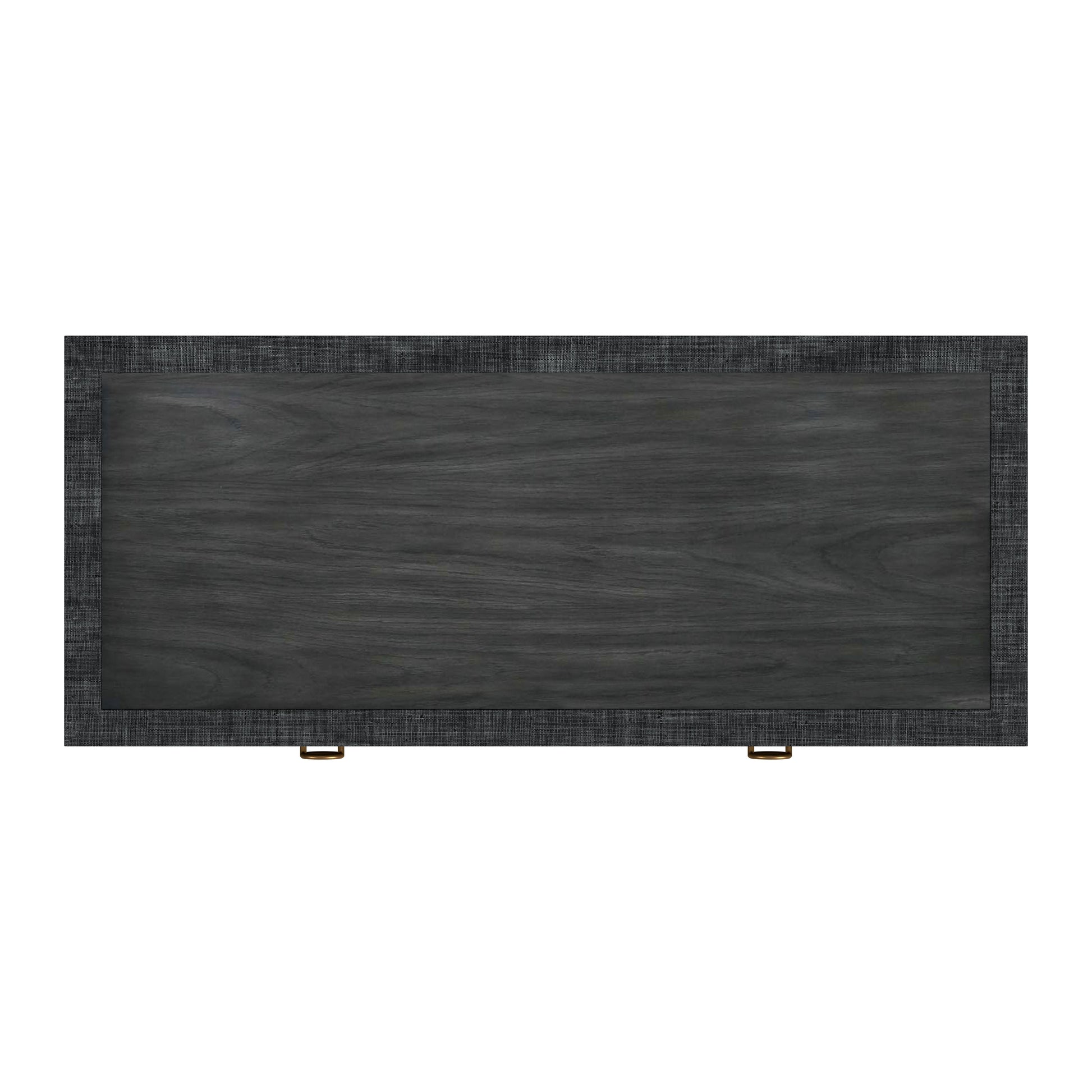 Butler Specialty Company Chatham 47 in. W Rectangular Raffia and Wood 2 Drawer Desk, Charcoal