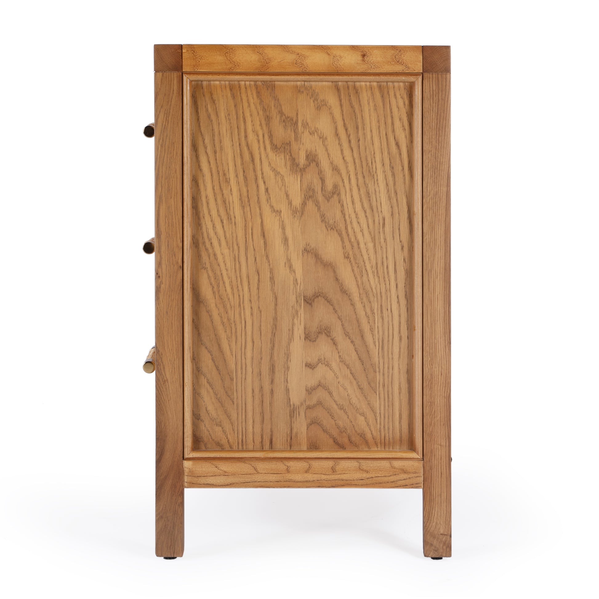 Butler Specialty Company Mesa 25 in. W Rectangular Cane and Solid Wood  3 Drawer Nightstand, Natural