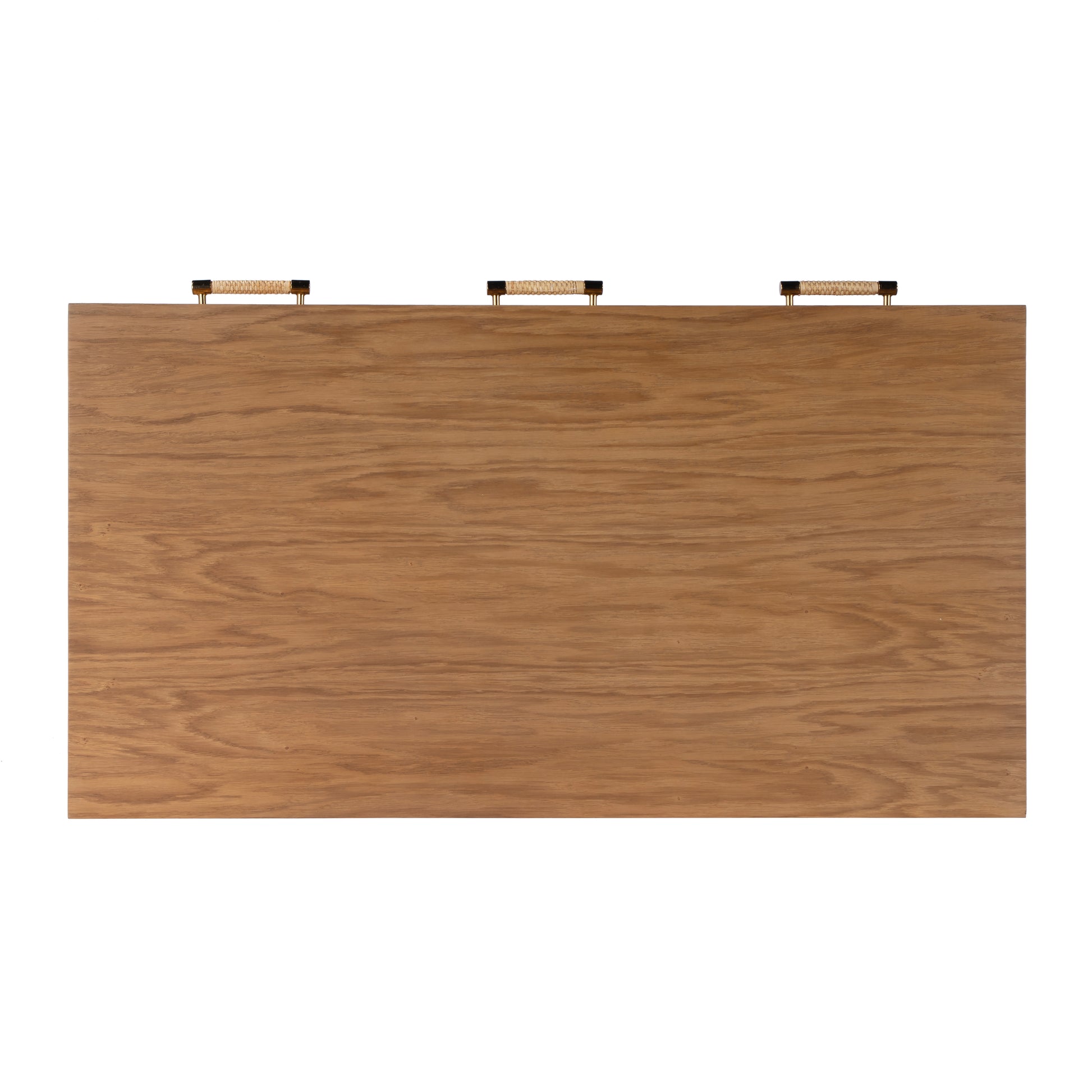 Butler Specialty Company Mesa 48 in. W Rectangular Cane and Wood 3 Drawer Writing Desk, Natural