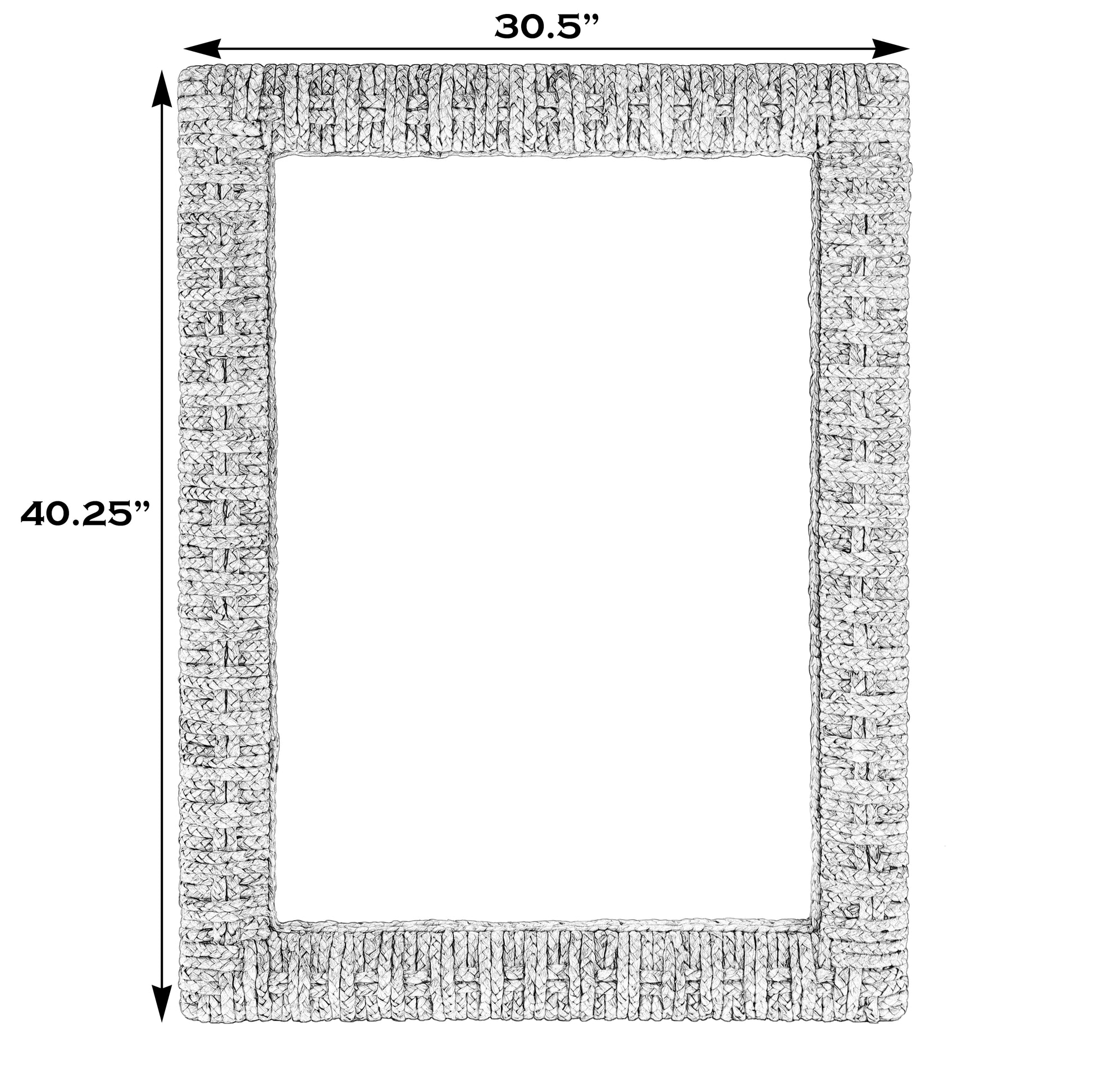 Butler Specialty Company Gloucester 30.5 in. W x 40.25 in. H Rectangular Woven Wall Mirror, Dark Brown