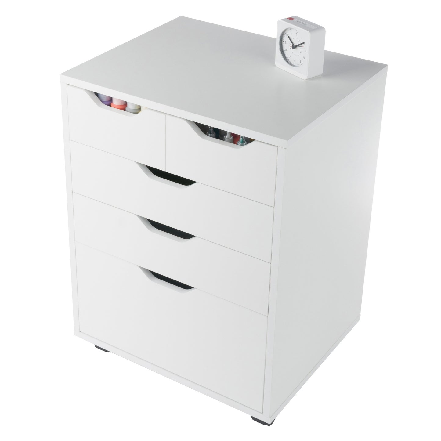 Halifax Bins & Drawers Storage Mobile Cabinet, White