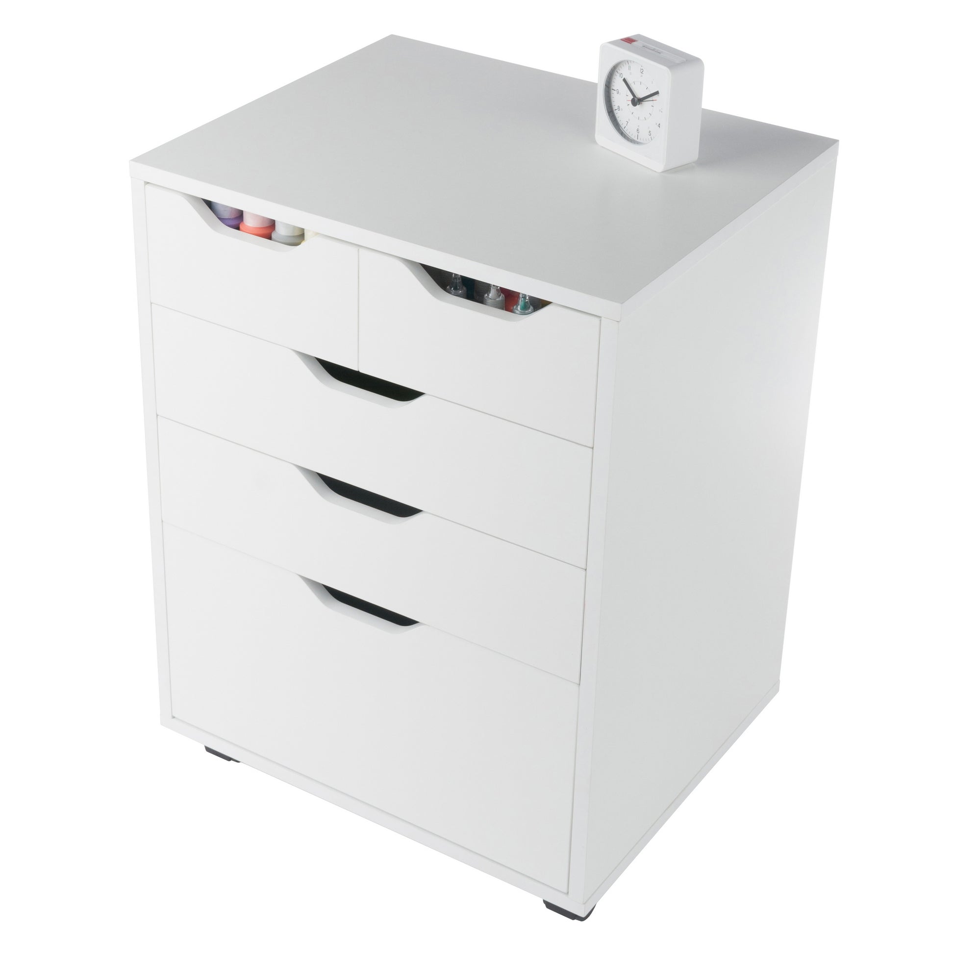 Halifax Bins & Drawers Storage Mobile Cabinet, White