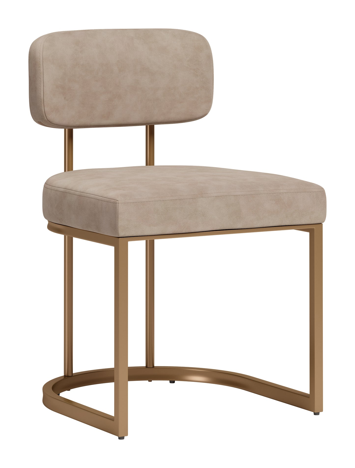 Velar Dining Chair (Set of 2) Beige & Bronze - 6