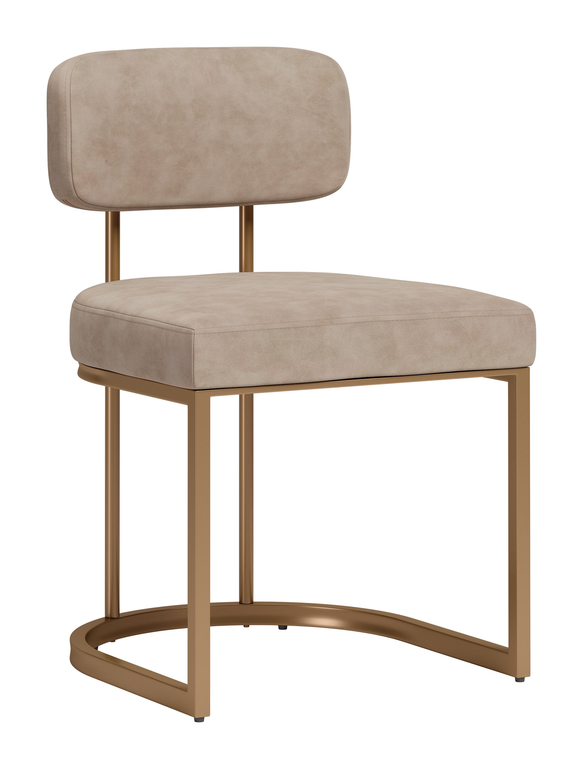 Velar Dining Chair (Set of 2) Beige & Bronze - 6
