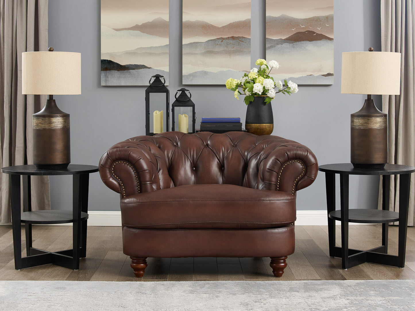 Newport Chair Caramel Brown