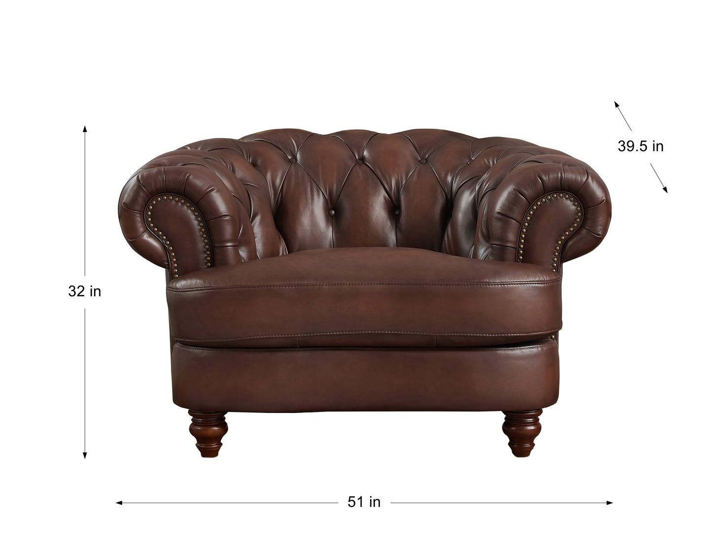 Newport Chair Caramel Brown