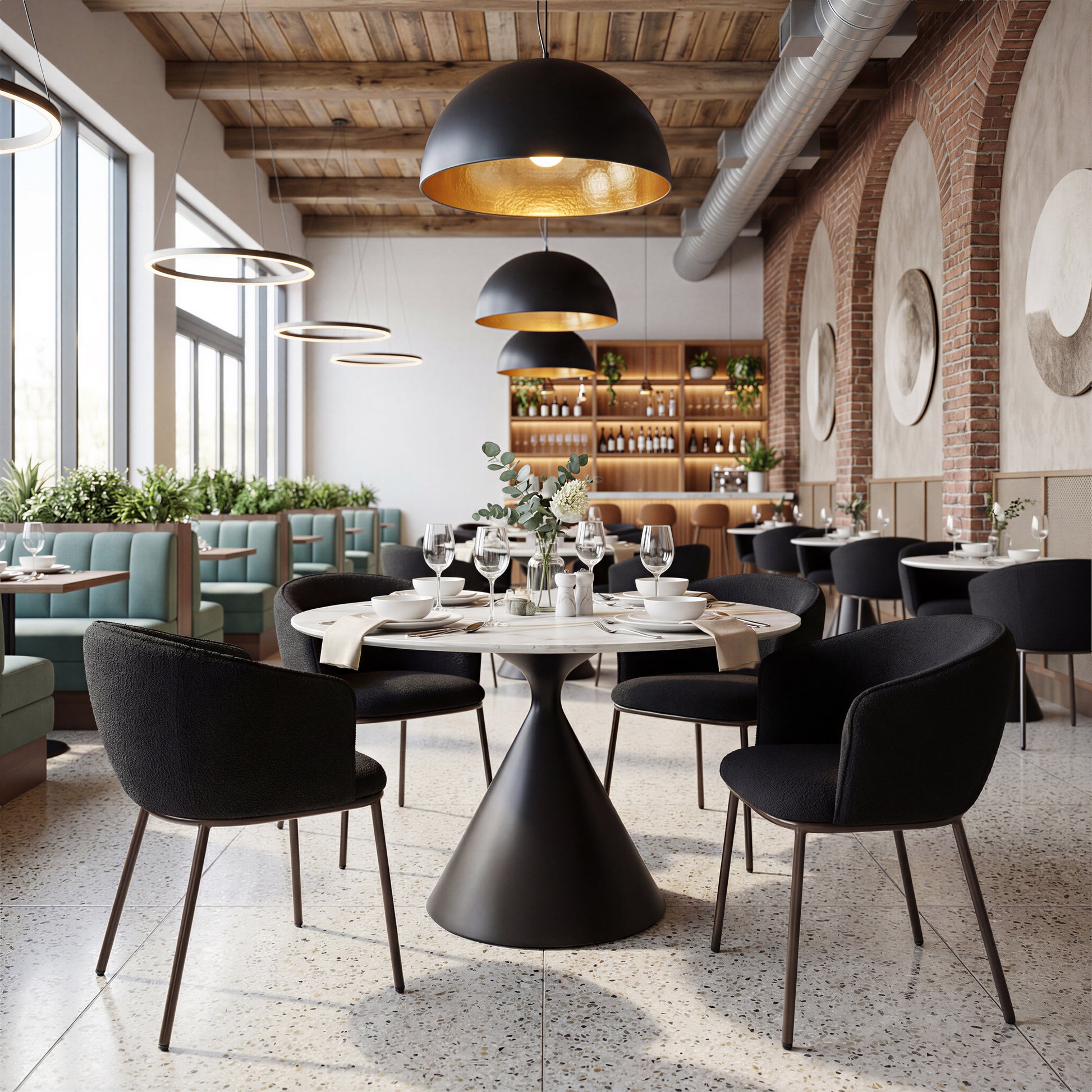 Essen Dining Chair Black & Bronze - 8