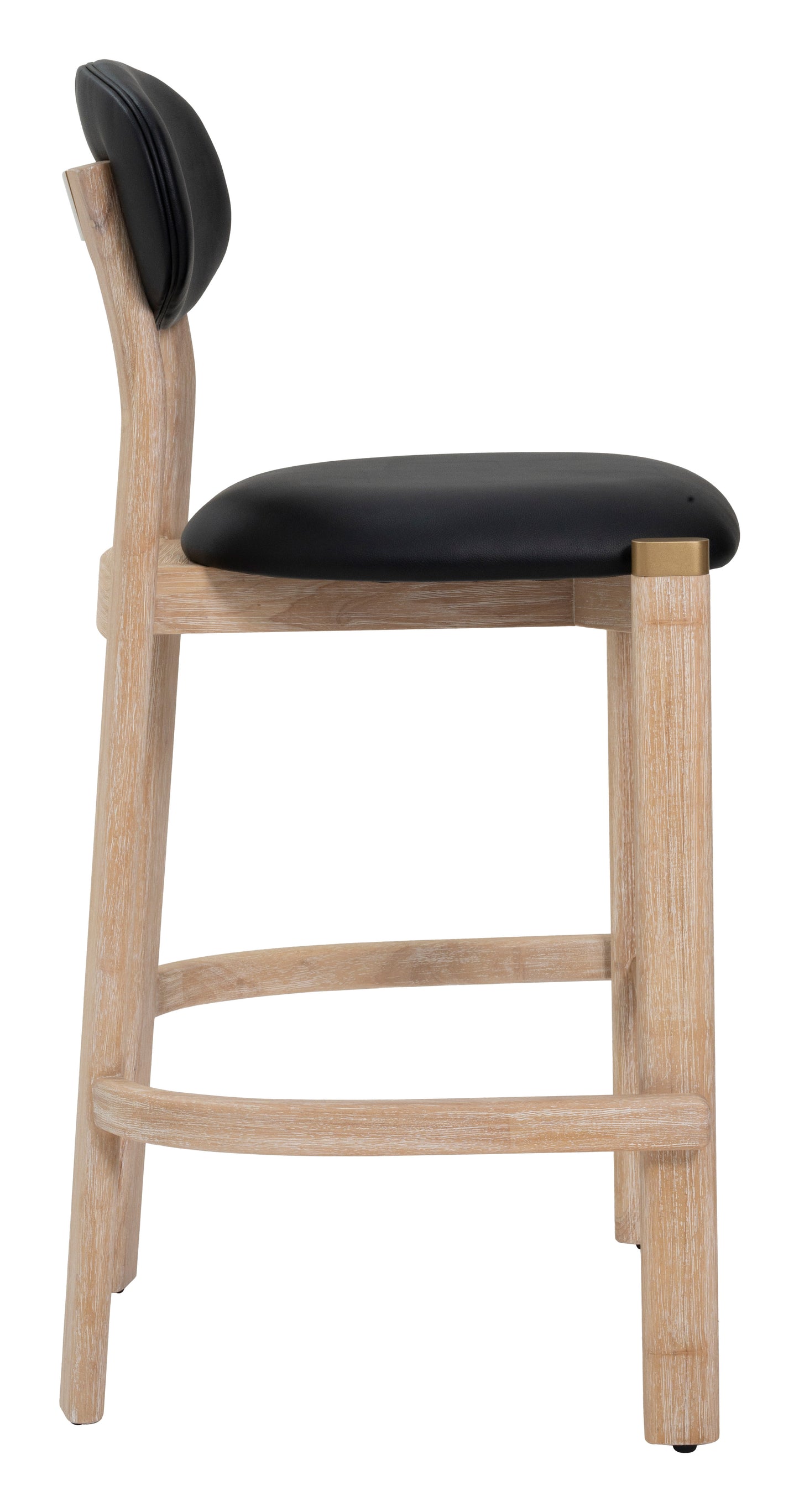 Rilou Barstool (Set of 2) Black & Natural - 2